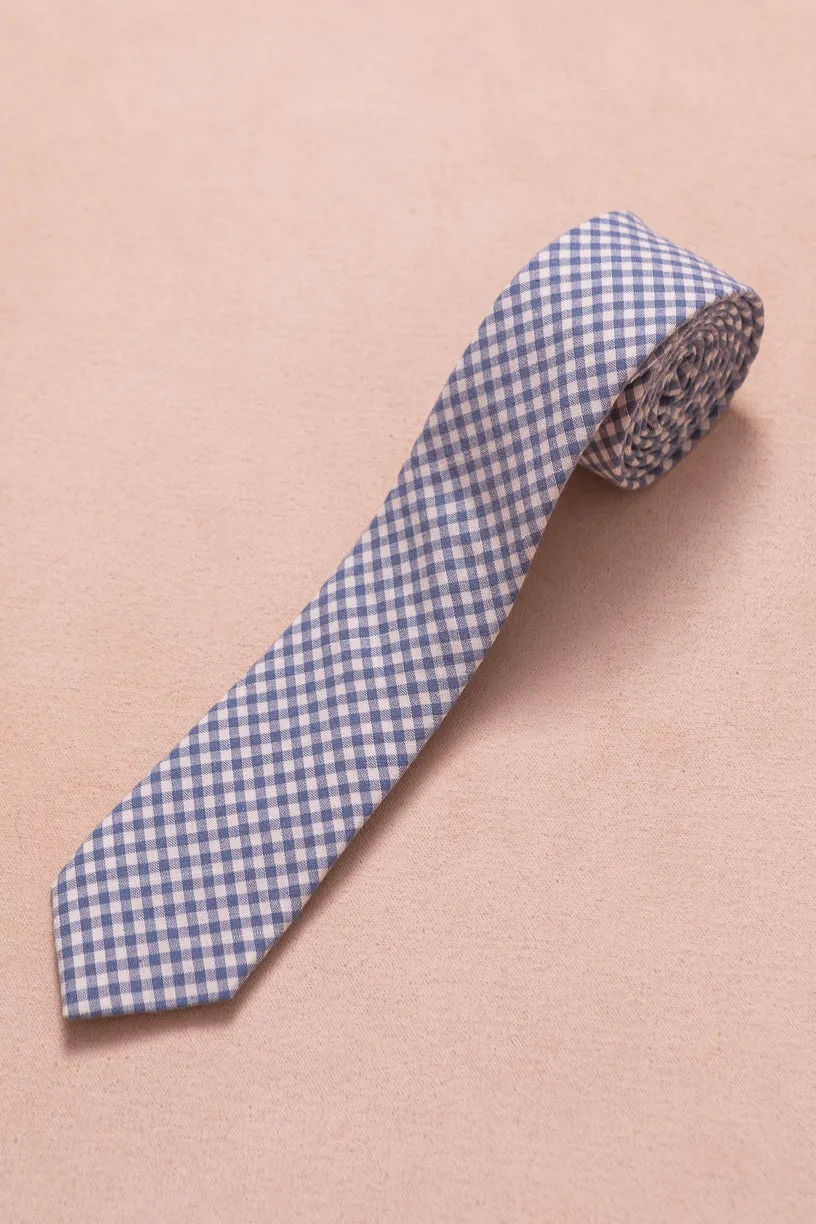 Ties in Hannah Blue Gingham sold by Ivy City Co product image thumbnail 4