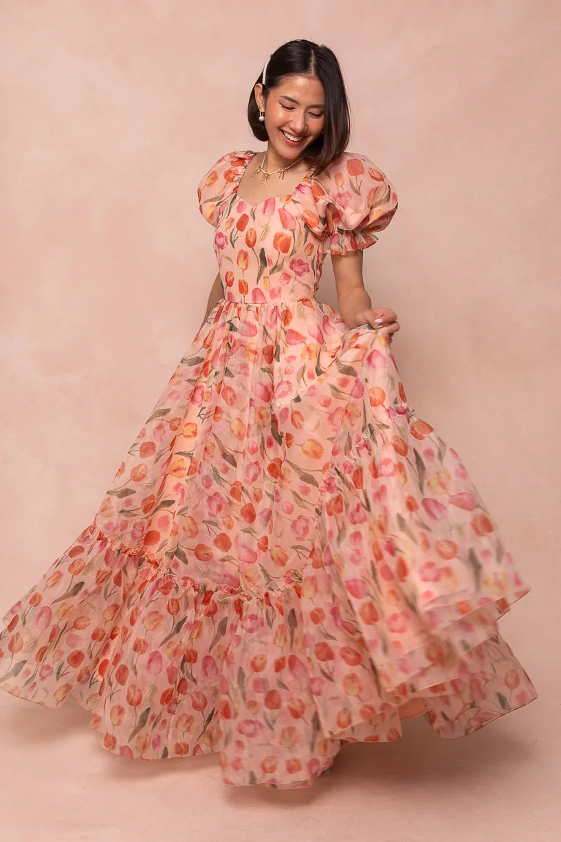 Wonderland Dress in Tulips sold by Ivy City Co