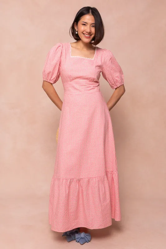 Hannah Dress in Pink Gingham sold by Ivy City Co