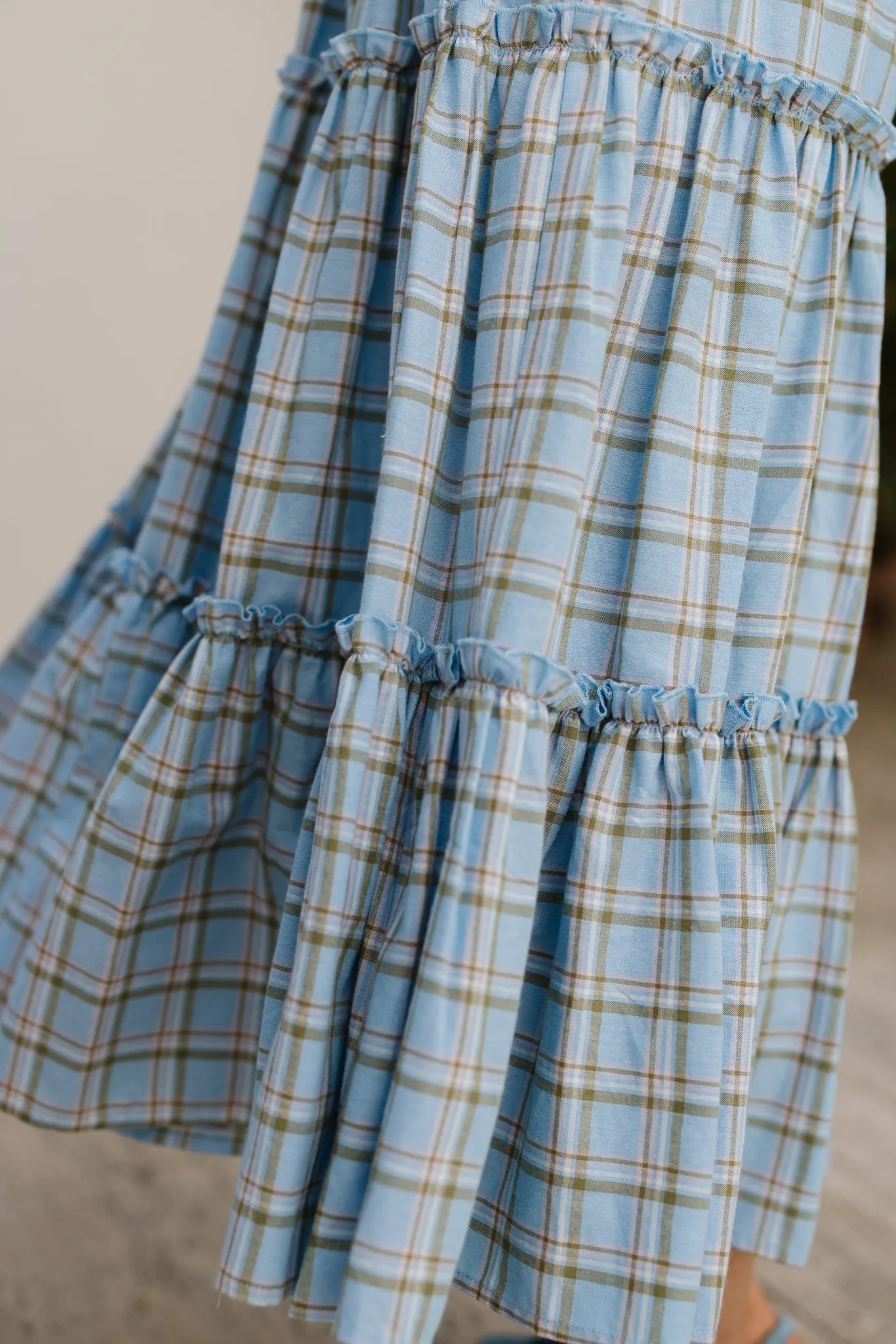 Madeline Dress in Light Blue Plaid - FINAL SALE sold by Ivy City Co product image thumbnail 2