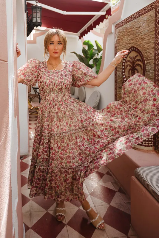 Stephanie Dress in Purple Floral - FINAL SALE sold by Ivy City Co