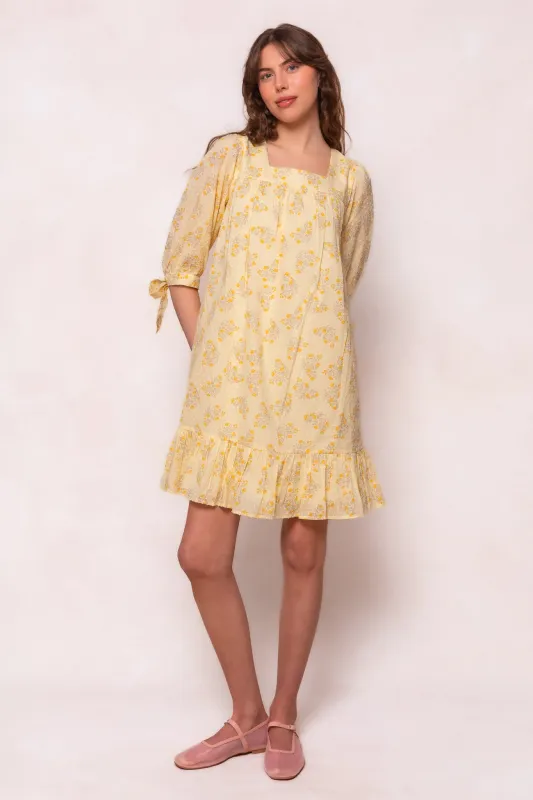 Sunny Dress in Yellow Floral sold by Ivy City Co