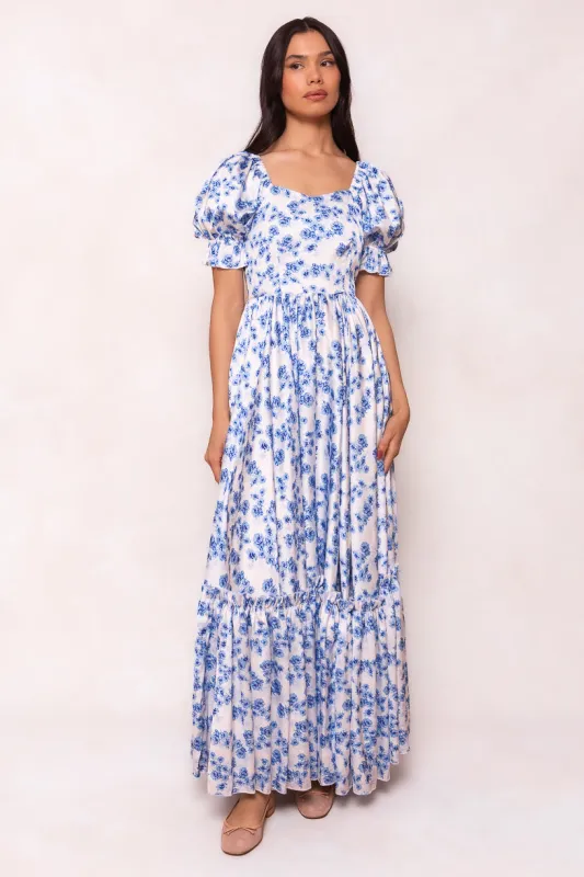 Wonderland Dress in Blue Floral - FINAL SALE sold by Ivy City Co