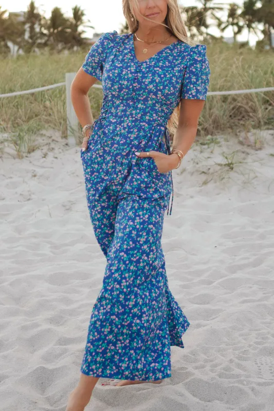 Allie Jumpsuit in Royal Blue - FINAL SALE sold by Ivy City Co