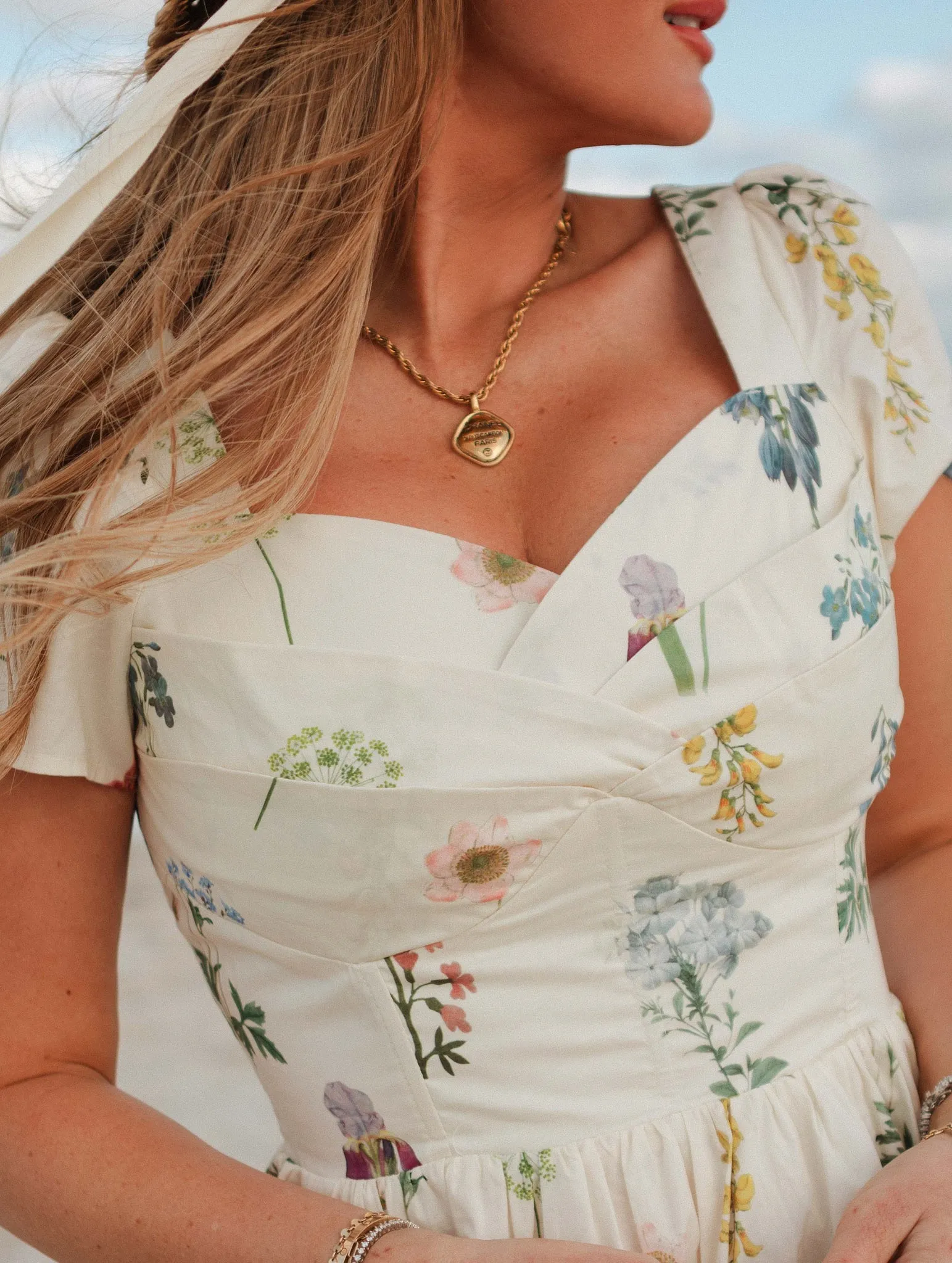 Marie Dress in Cream Floral - FINAL SALE sold by Ivy City Co product image thumbnail 2