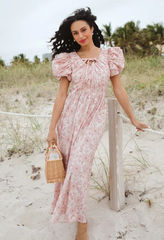 Jeanette Dress in Pink Floral - FINAL SALE sold by Ivy City Co