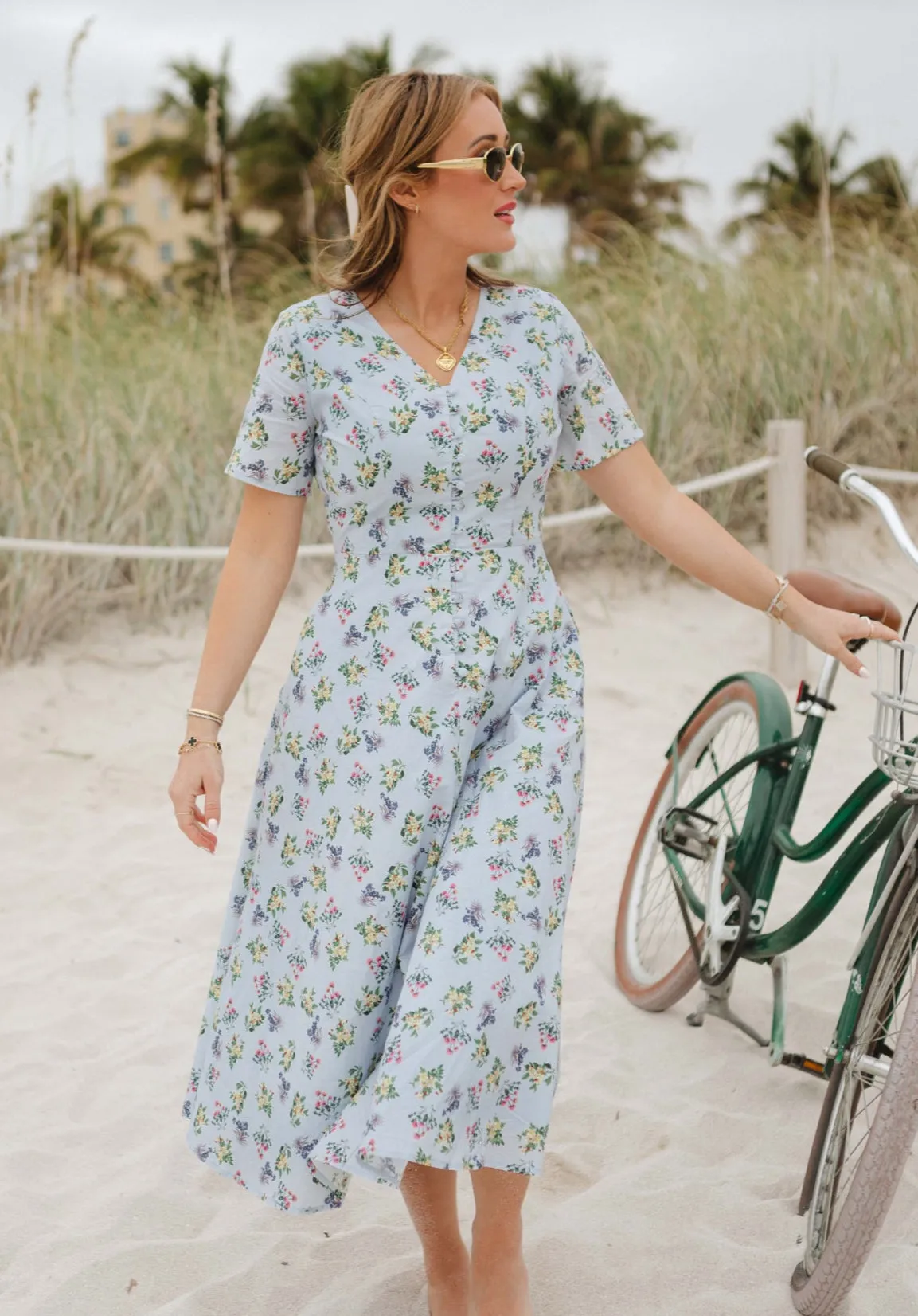 Allie Dress in Blue Floral - FINAL SALE sold by Ivy City Co product image thumbnail 4