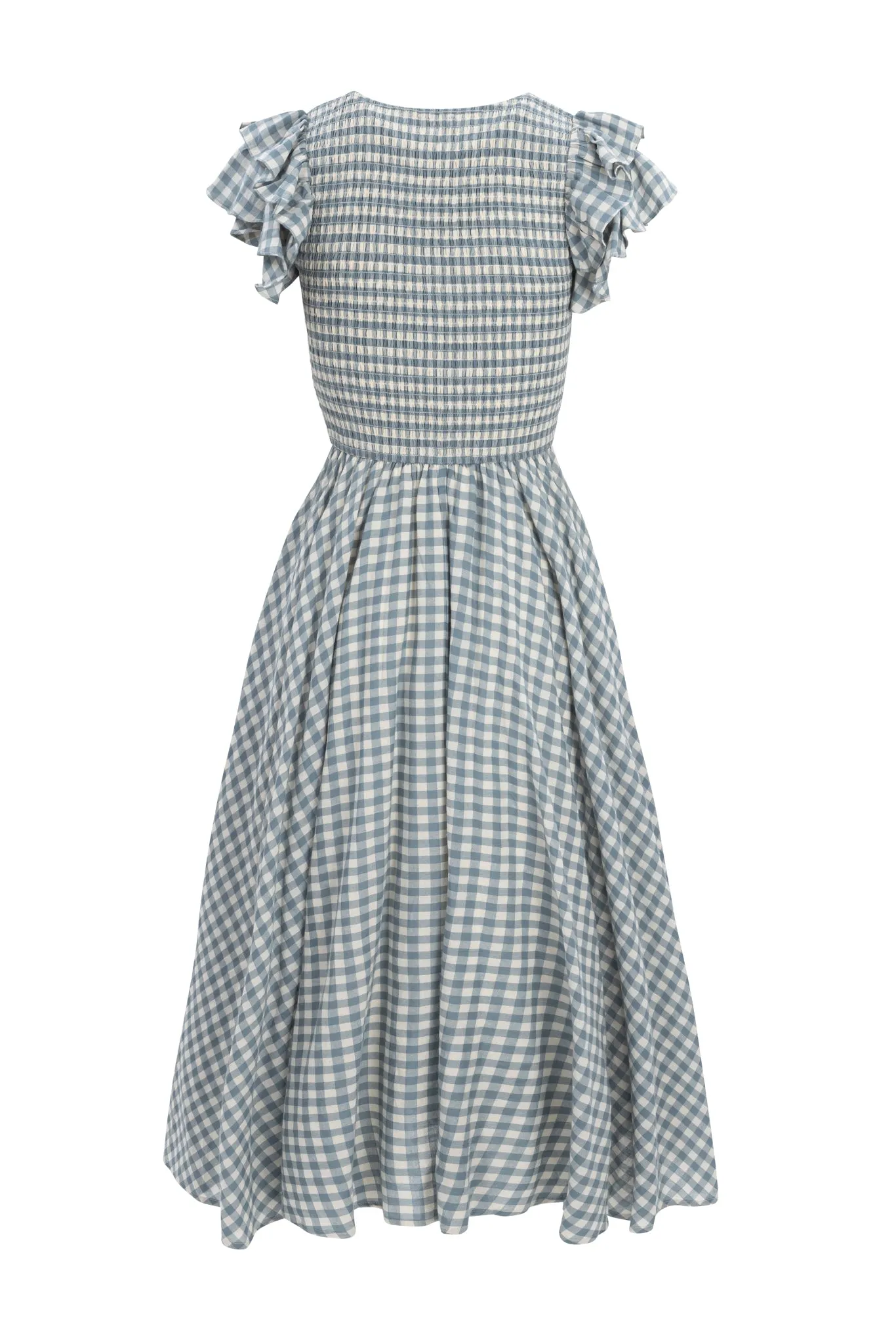 Hattie Dress in Dusty Teal Gingham sold by Ivy City Co product image thumbnail 3