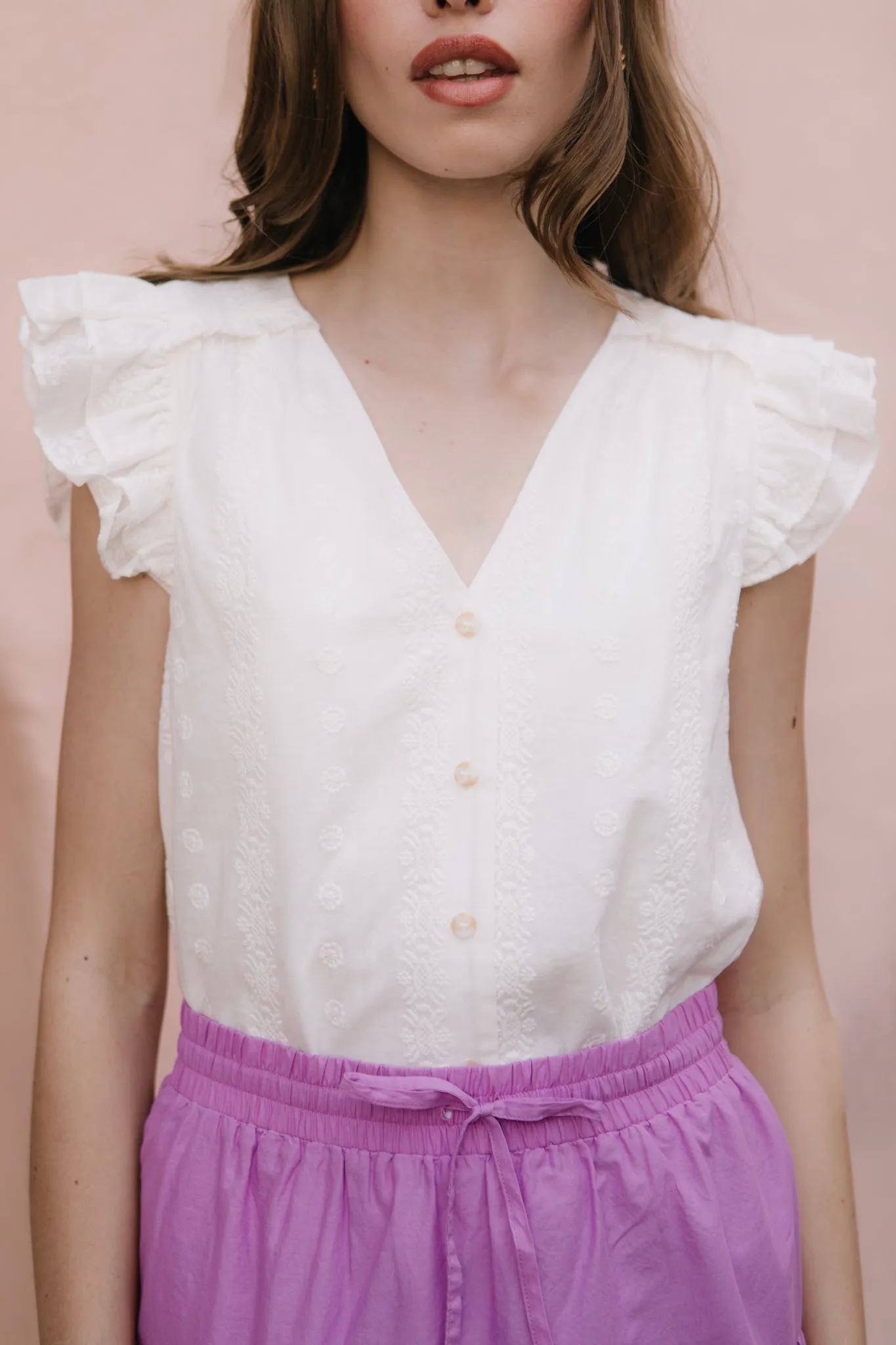 Lana Blouse in White Eyelet sold by Ivy City Co product image thumbnail 2