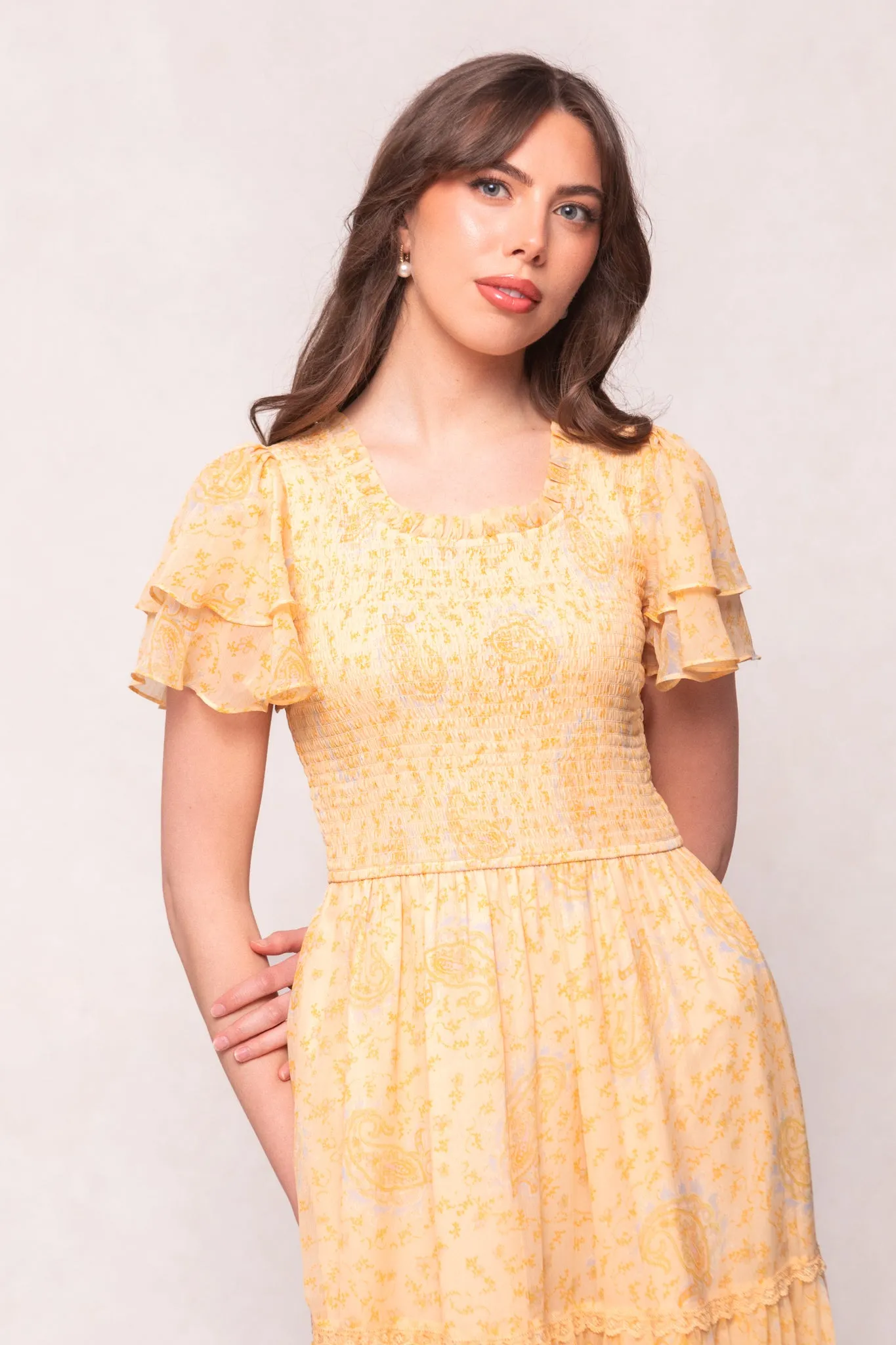Meg Dress in Yellow - FINAL SALE sold by Ivy City Co product image thumbnail 5