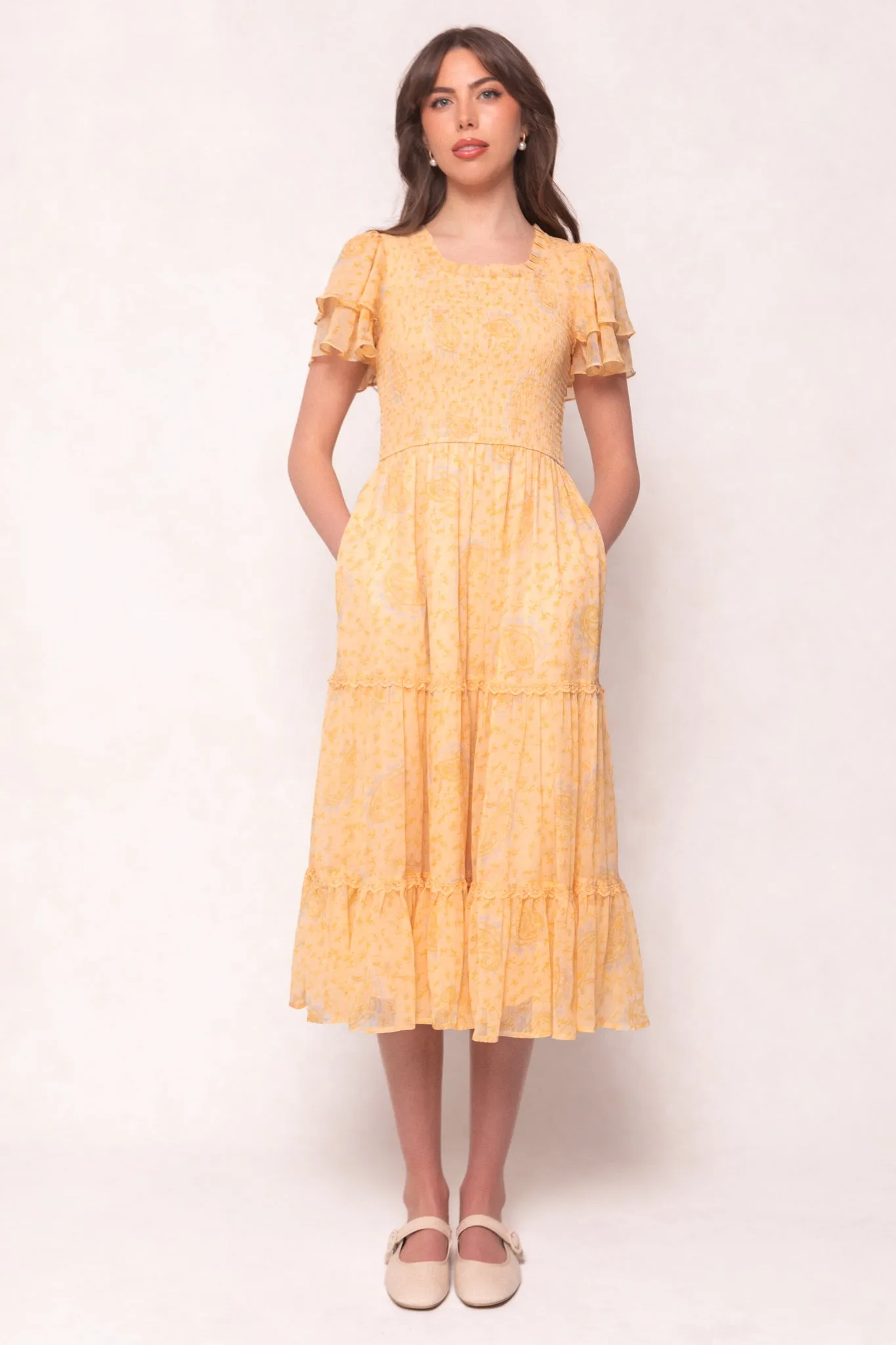 Meg Dress in Yellow - FINAL SALE sold by Ivy City Co product image thumbnail 3