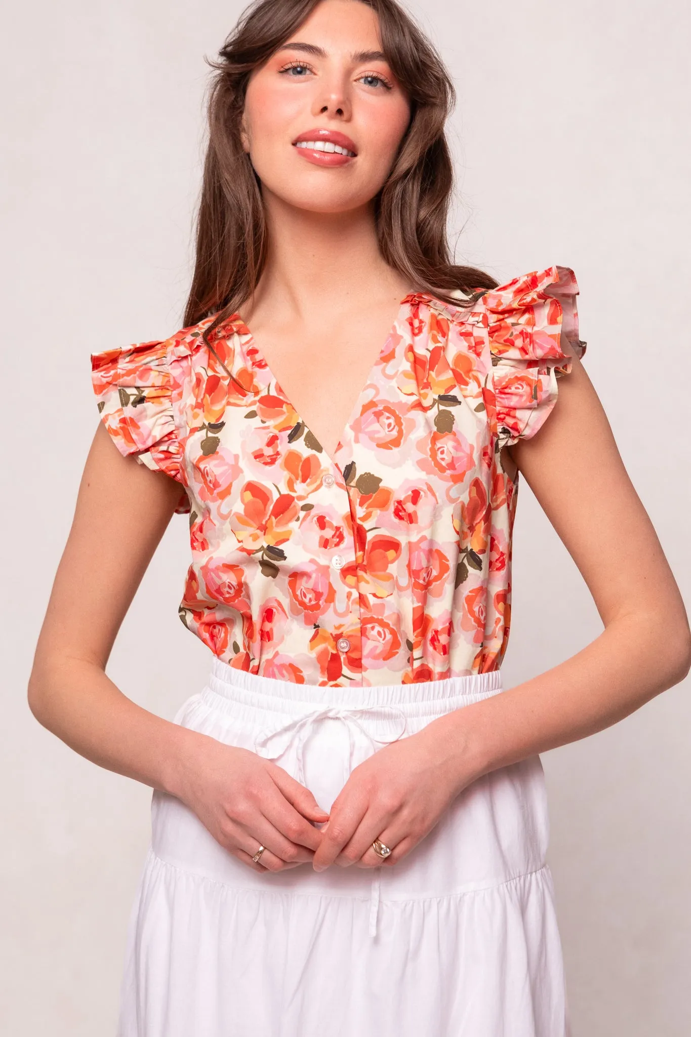 Lana Blouse in Pink Floral sold by Ivy City Co product image thumbnail 4