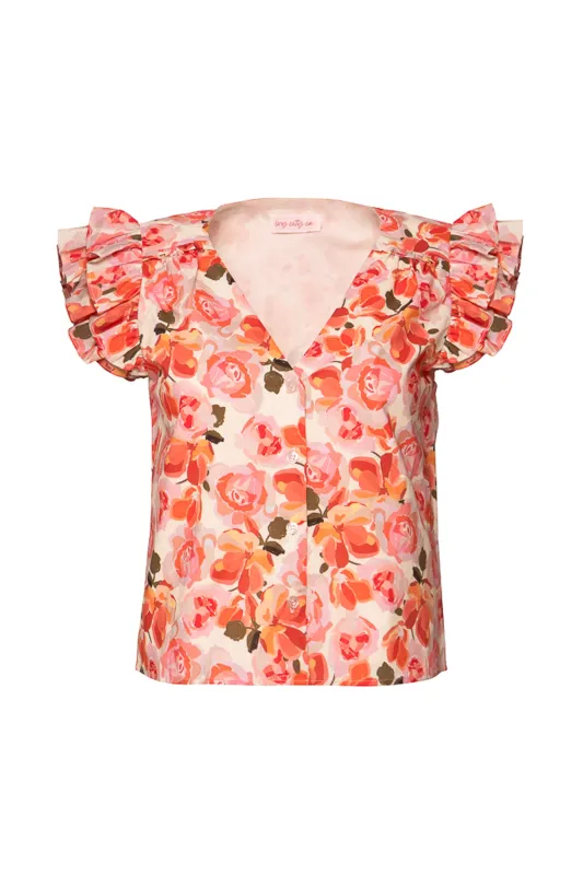 Lana Blouse in Pink Floral sold by Ivy City Co