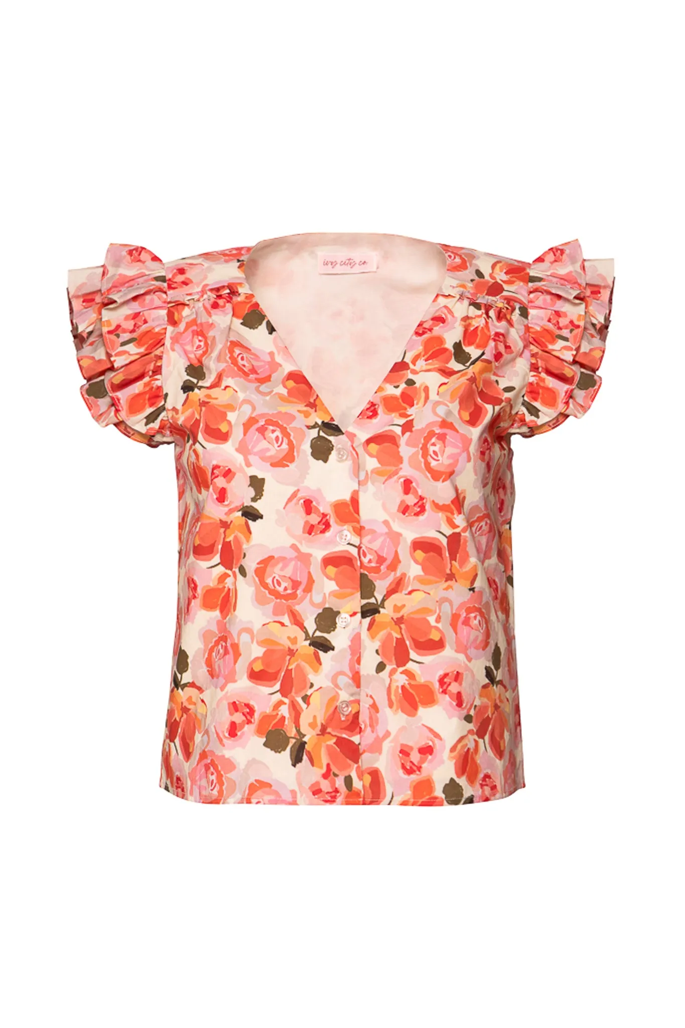 Lana Blouse in Pink Floral sold by Ivy City Co