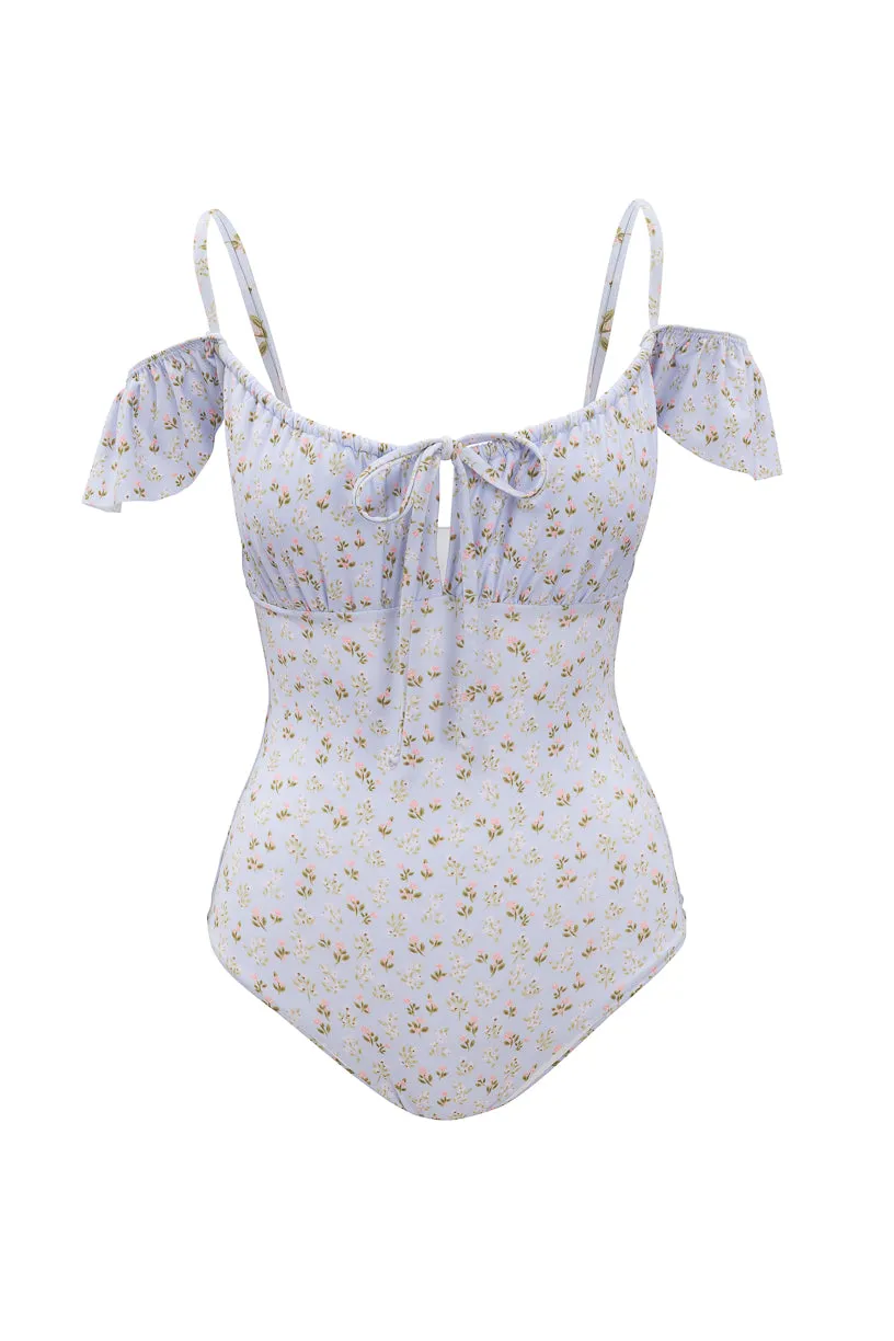 Maise One Piece in Blue Ditsy Floral sold by Ivy City Co