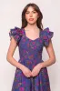 Hattie Dress in Blue Multicolor Floral sold by Ivy City Co