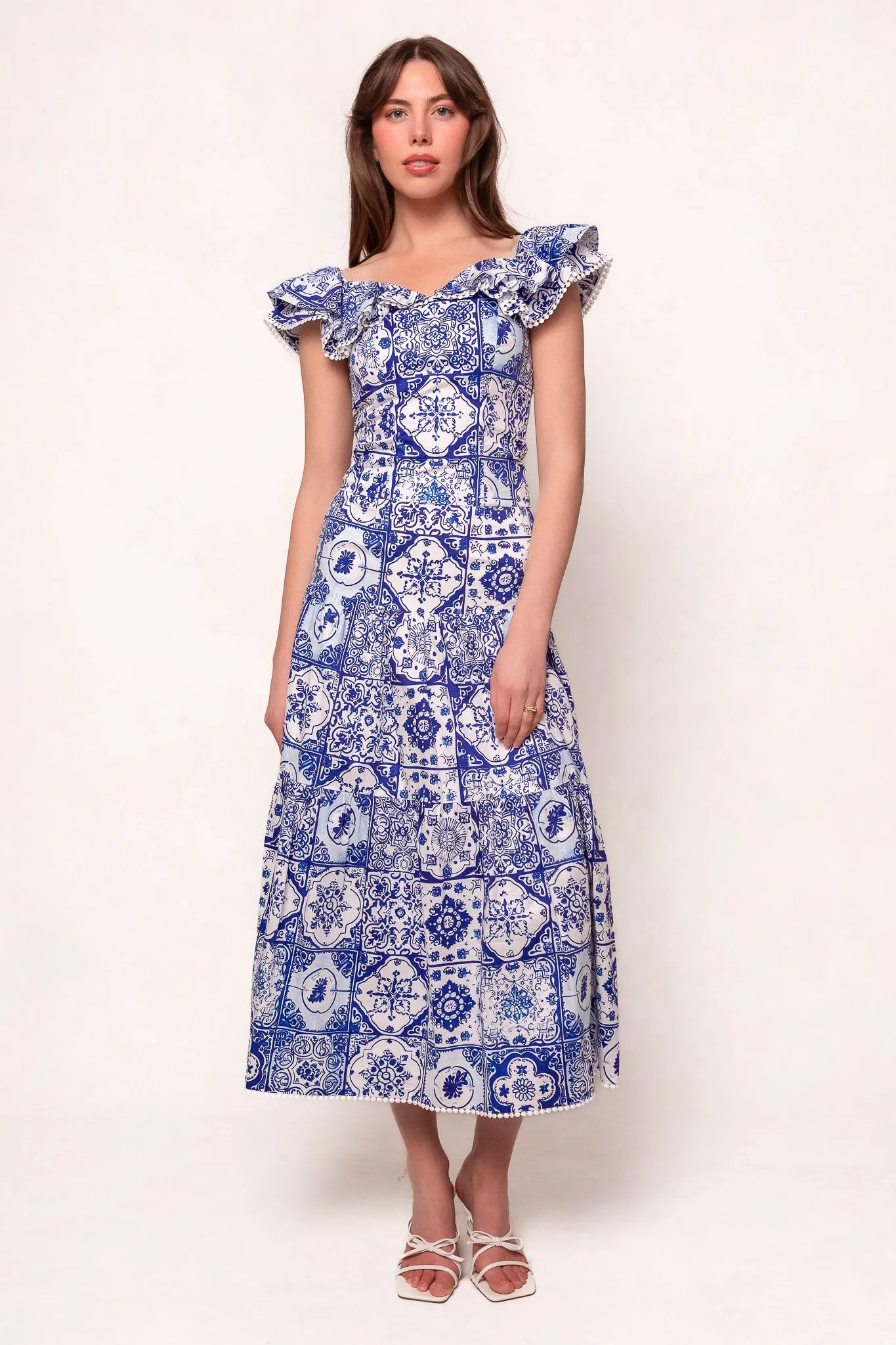 Rosina Blouse in Blue Tile sold by Ivy City Co product image thumbnail 4