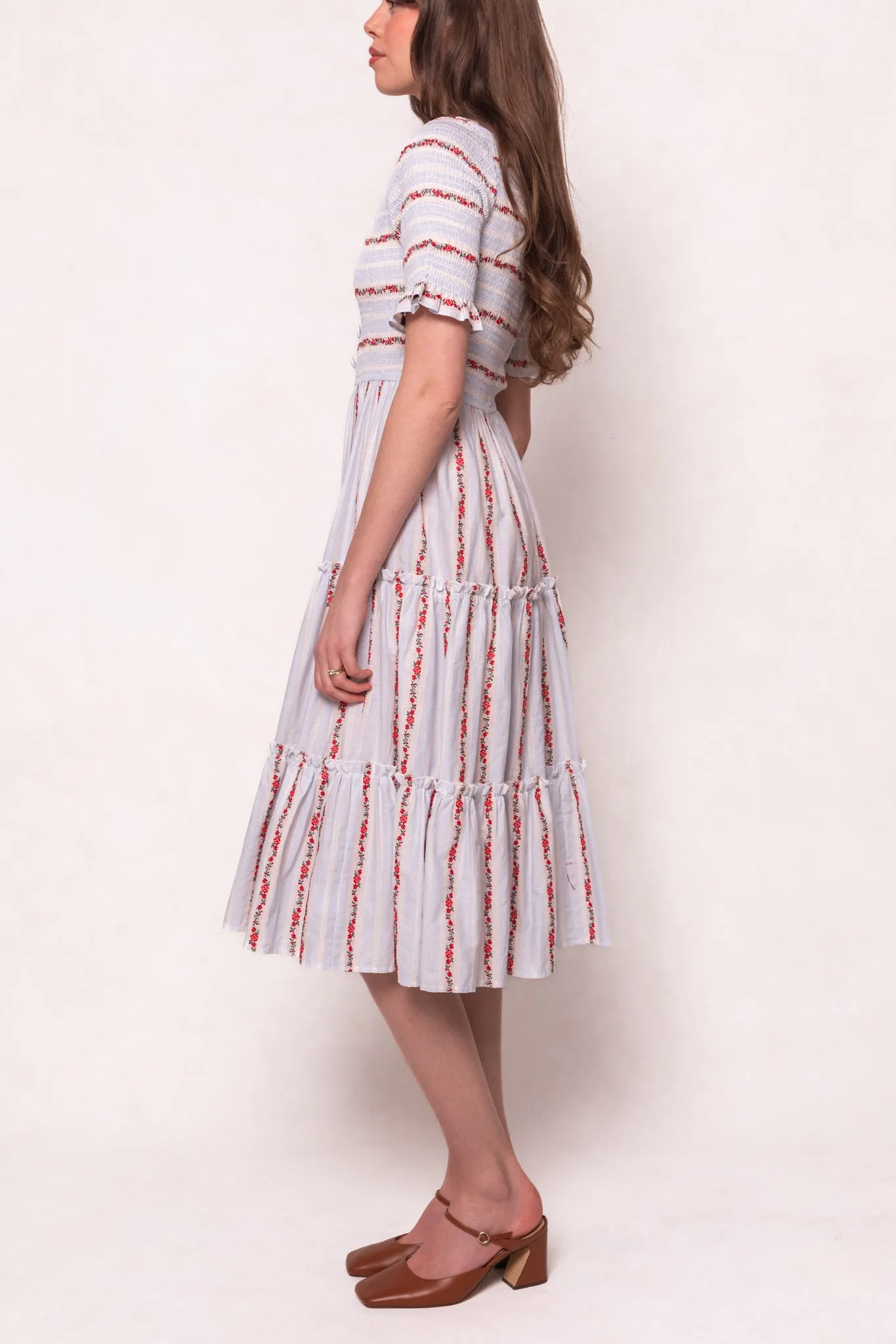 Beatrice Dress in Floral Stripe - FINAL SALE sold by Ivy City Co product image thumbnail 4