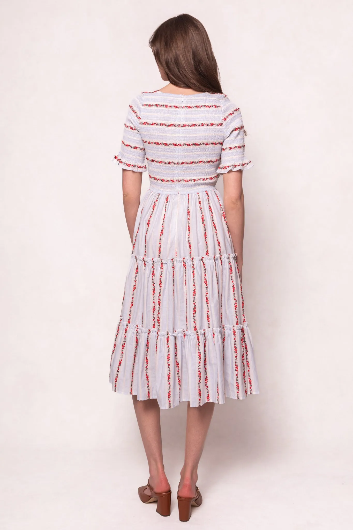 Beatrice Dress in Floral Stripe - FINAL SALE sold by Ivy City Co product image thumbnail 5