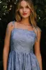 Isla Dress in Floral Embroidered Chambray sold by Ivy City Co