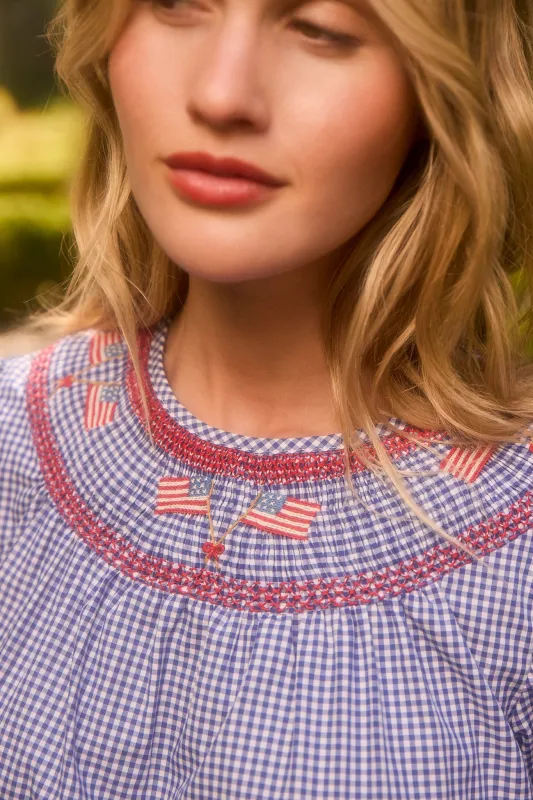 Martha Dress in Blue Gingham - FINAL SALE sold by Ivy City Co