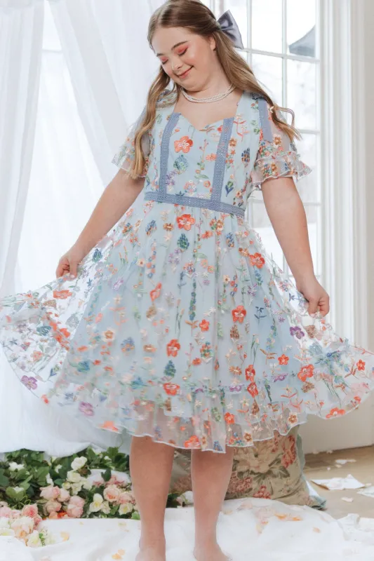 Jayne Dress in Blue Belle - FINAL SALE made by Ivy City Co