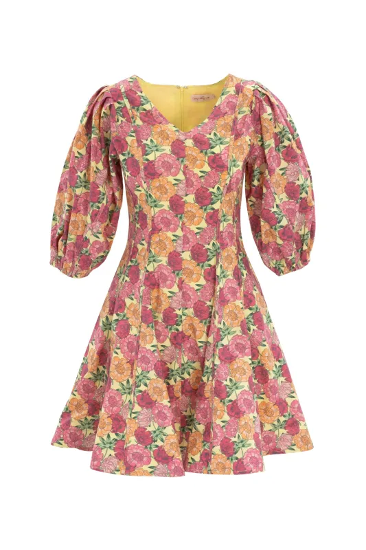 Leah Dress in Pink Floral sold by Ivy City Co