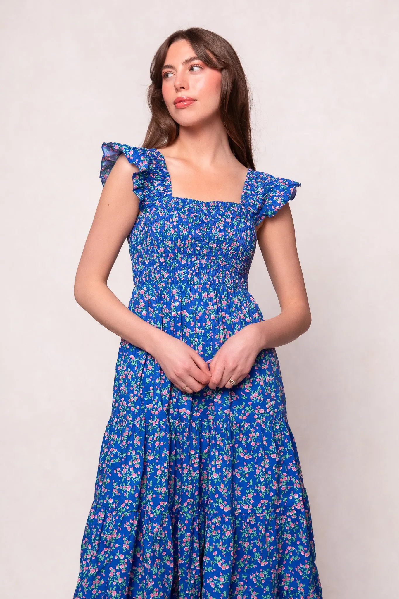 Hailey Dress in Allie Blue Floral sold by Ivy City Co product image thumbnail 2