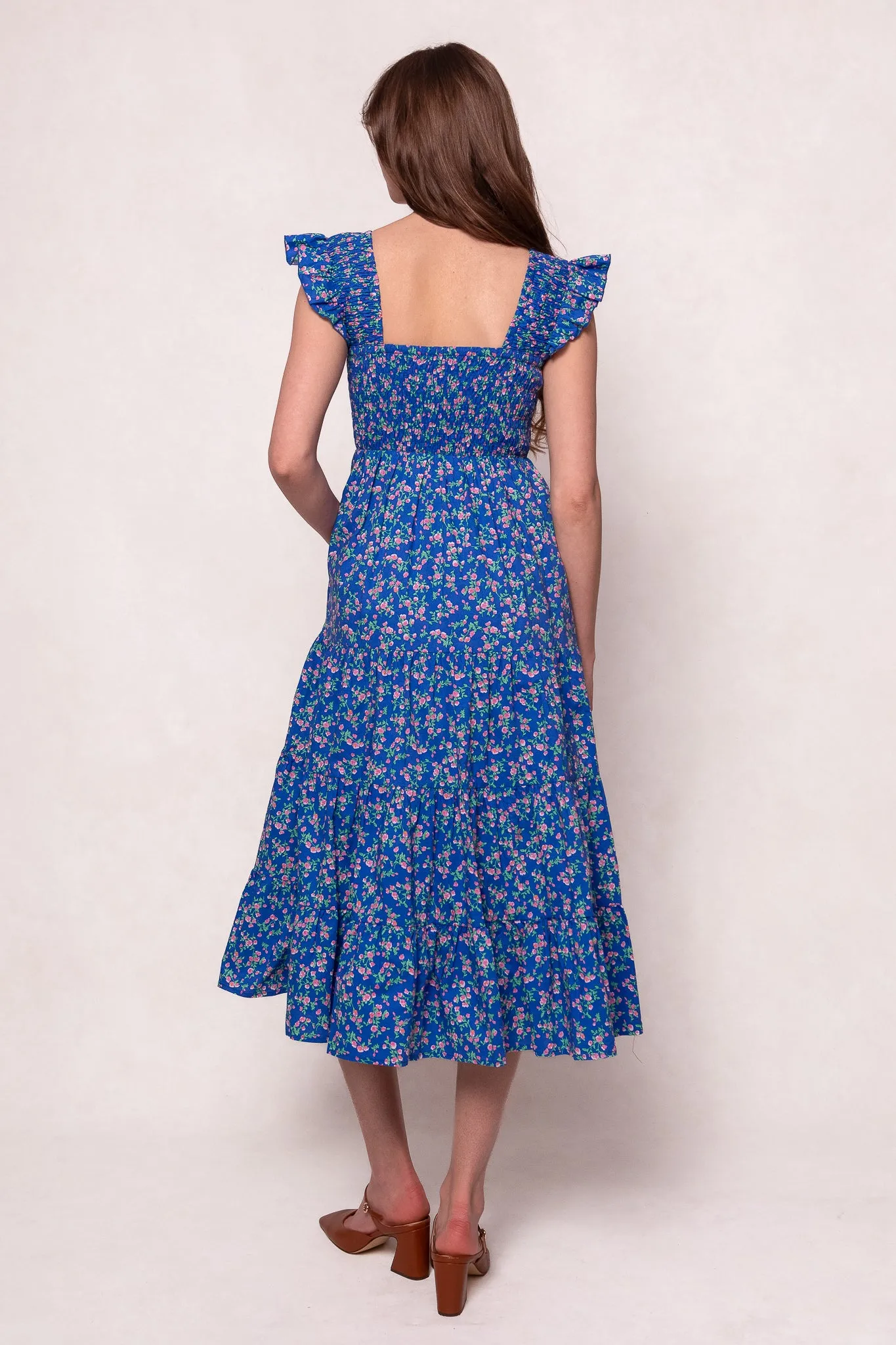 Hailey Dress in Allie Blue Floral sold by Ivy City Co product image thumbnail 3