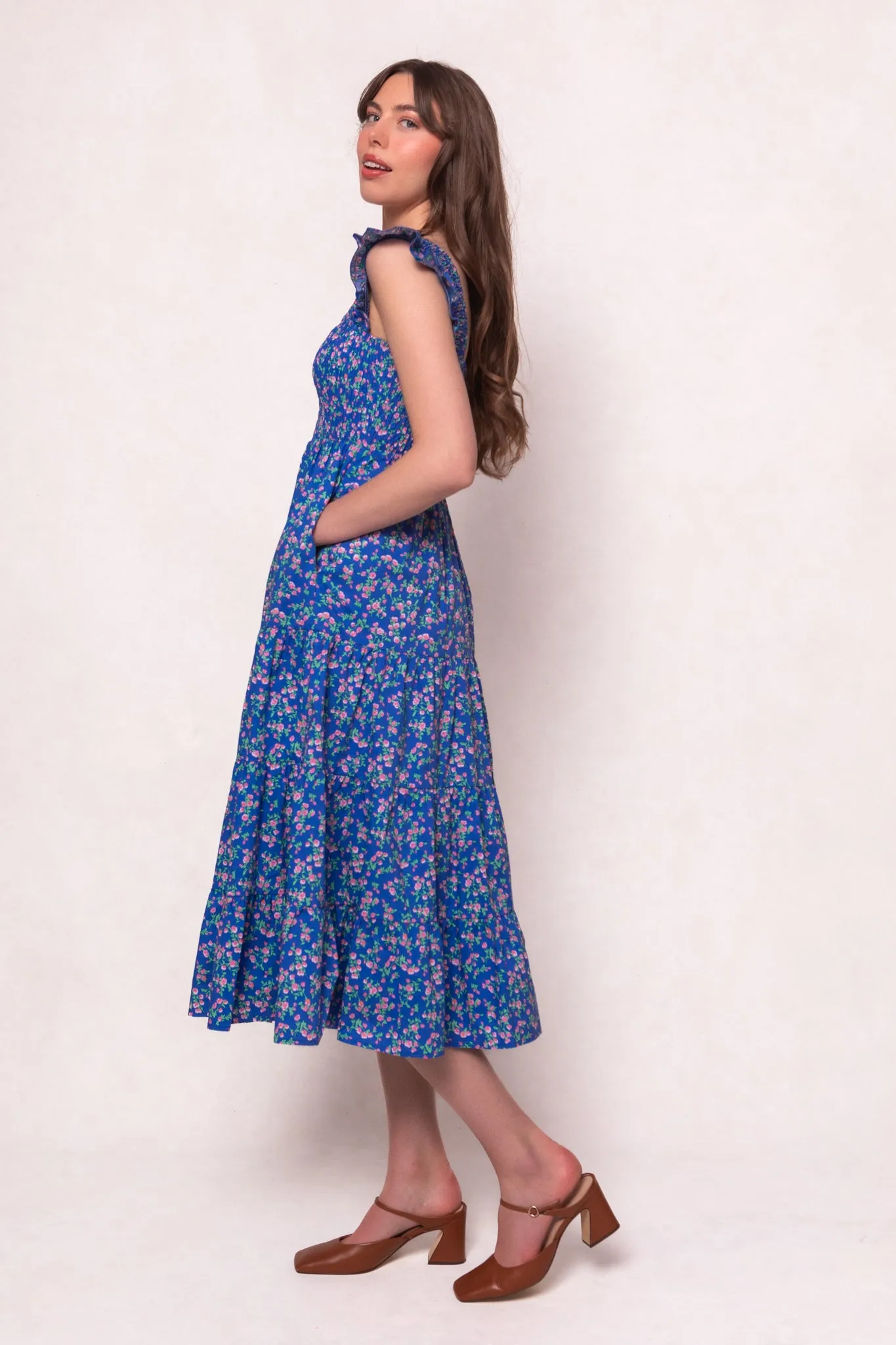 Hailey Dress in Allie Blue Floral sold by Ivy City Co product image thumbnail 4