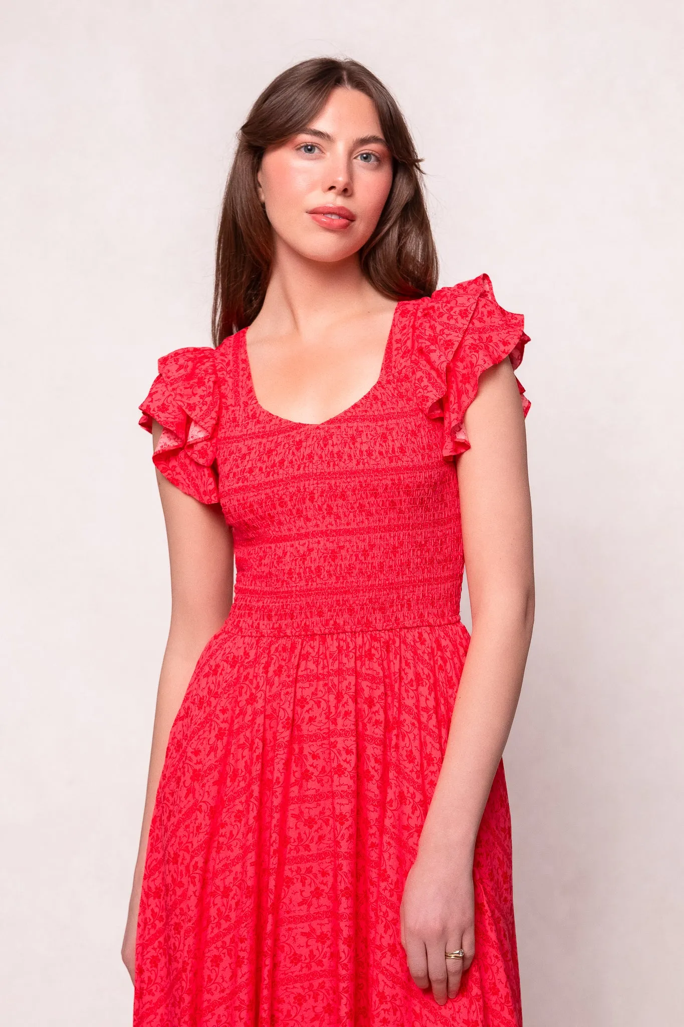 Hattie Dress in Crimson Pink sold by Ivy City Co product image thumbnail 5