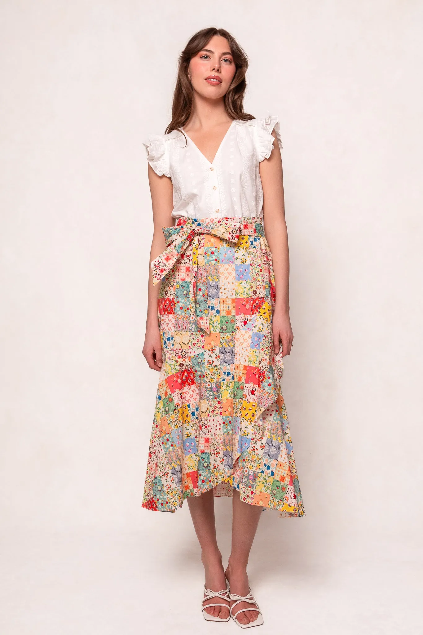 Francesca Skirt in Floral Patchwork sold by Ivy City Co product image thumbnail 2