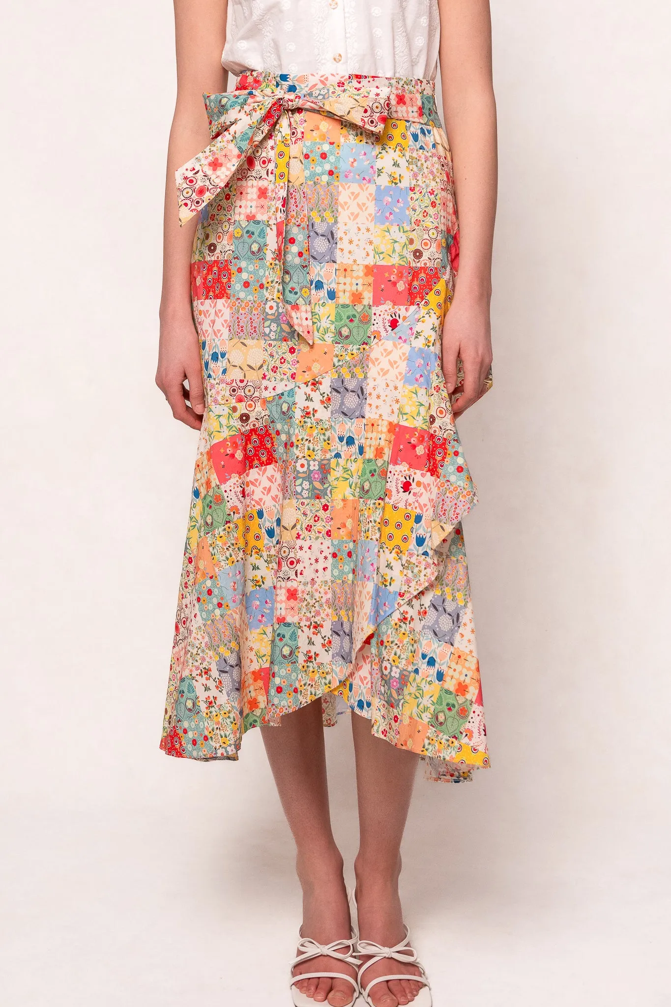 Francesca Skirt in Floral Patchwork sold by Ivy City Co