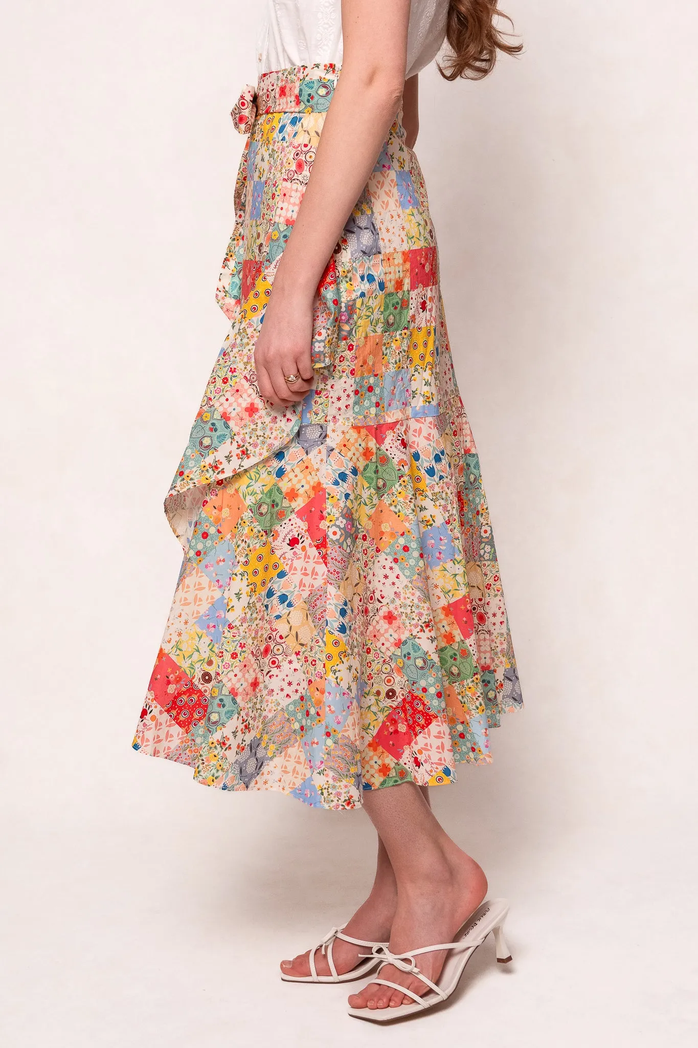 Francesca Skirt in Floral Patchwork sold by Ivy City Co product image thumbnail 4