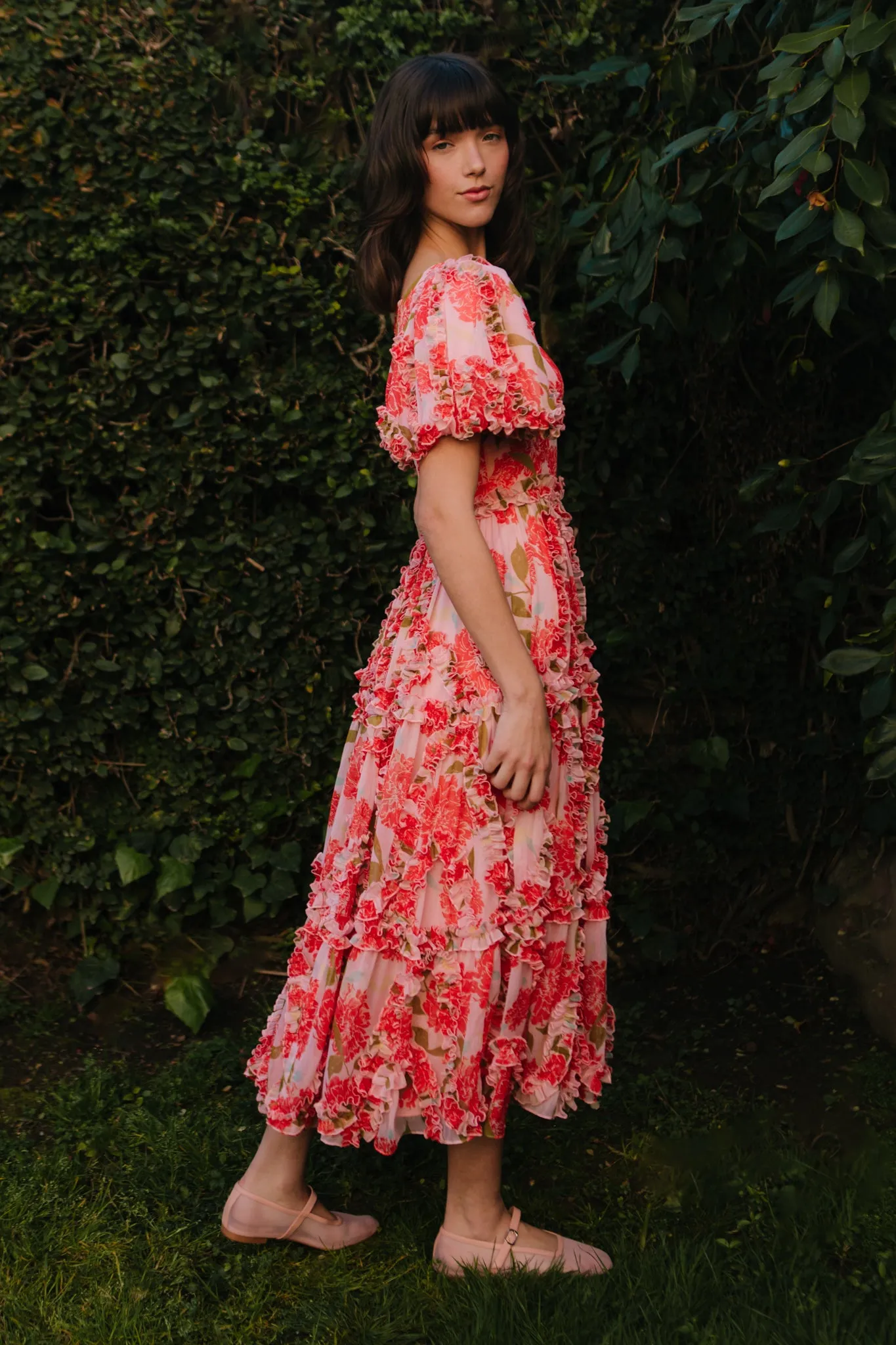 Layla Dress in Pink Floral sold by Ivy City Co product image thumbnail 4