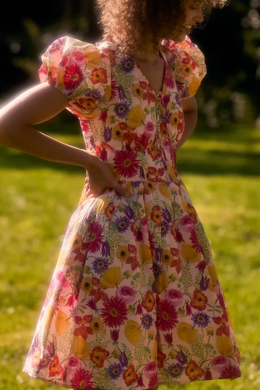 Fleur Dress in Multicolor Floral sold by Ivy City Co