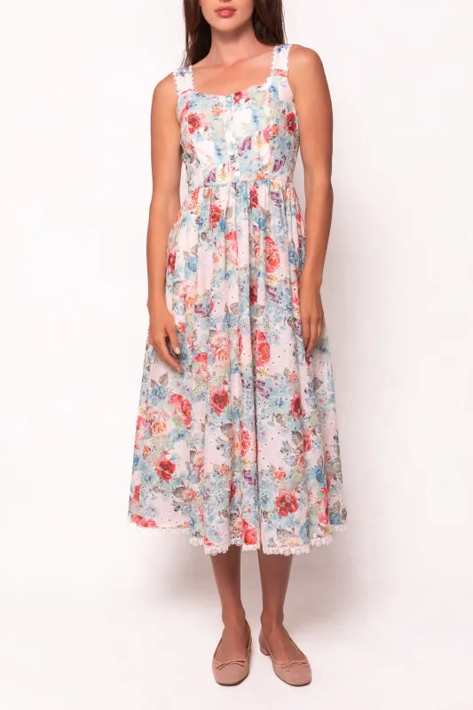 Penny Tank Midi Dress in Multicolor Floral sold by Ivy City Co