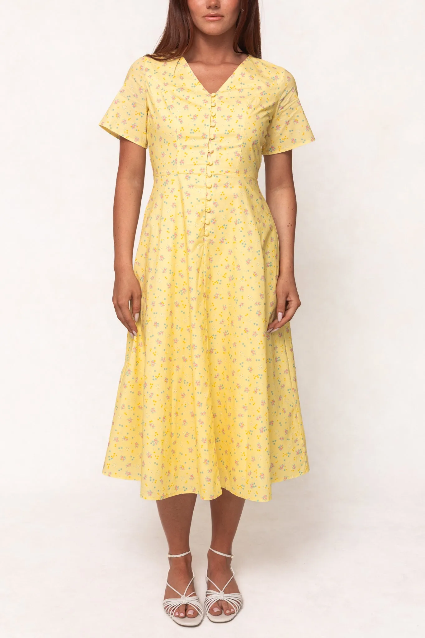 Allie Dress in Yellow Floral sold by Ivy City Co product image thumbnail 3