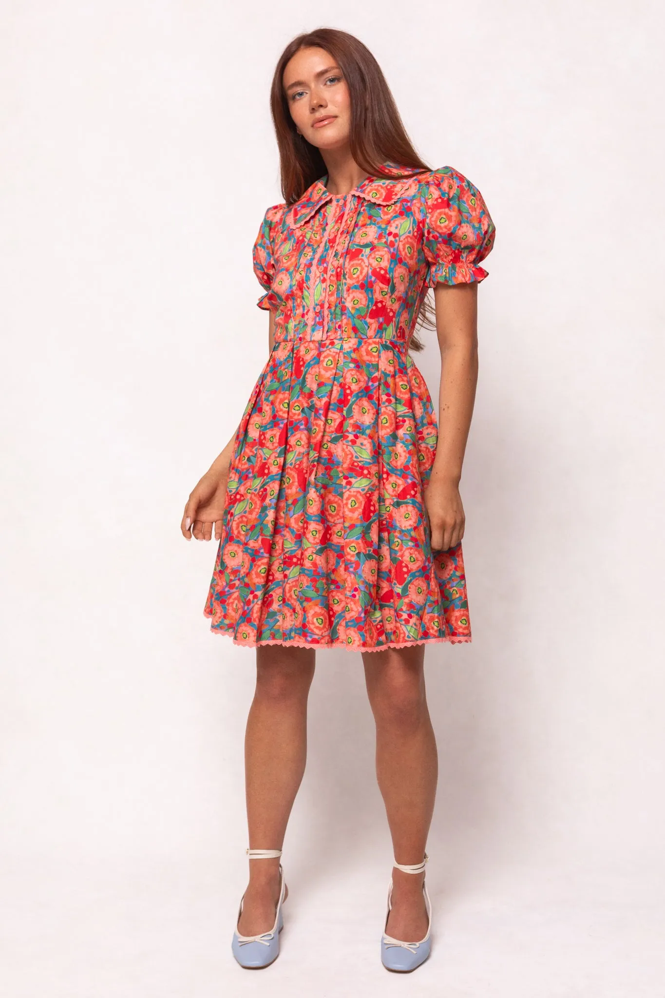 Sophia Short Dress in Poppy sold by Ivy City Co