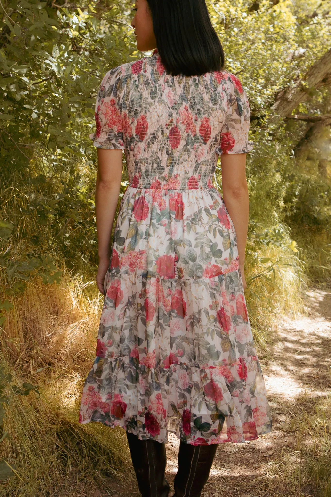 Cordelia Dress in Pink Bloom sold by Ivy City Co product image thumbnail 5