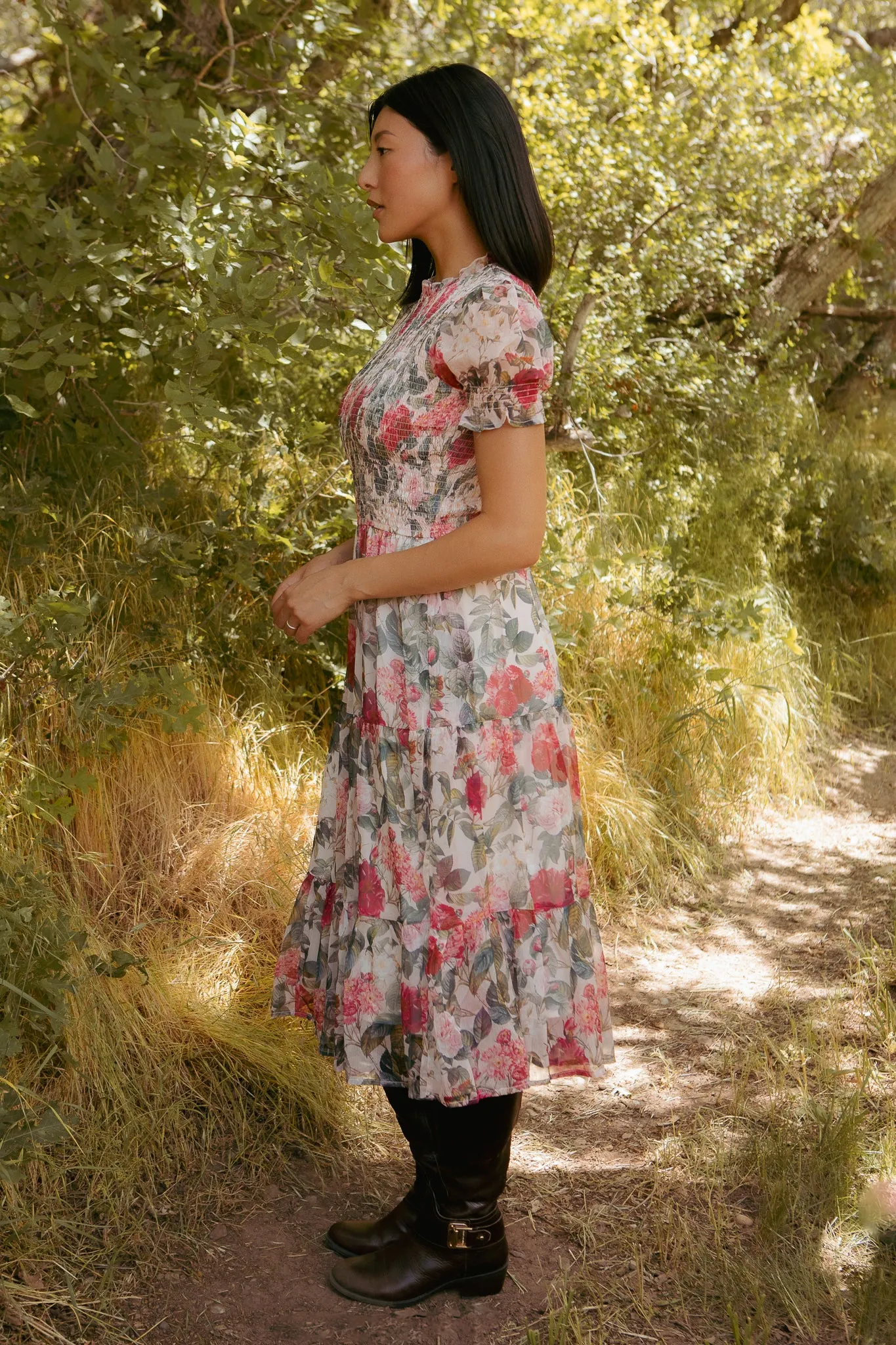 Cordelia Dress in Pink Bloom sold by Ivy City Co product image thumbnail 4