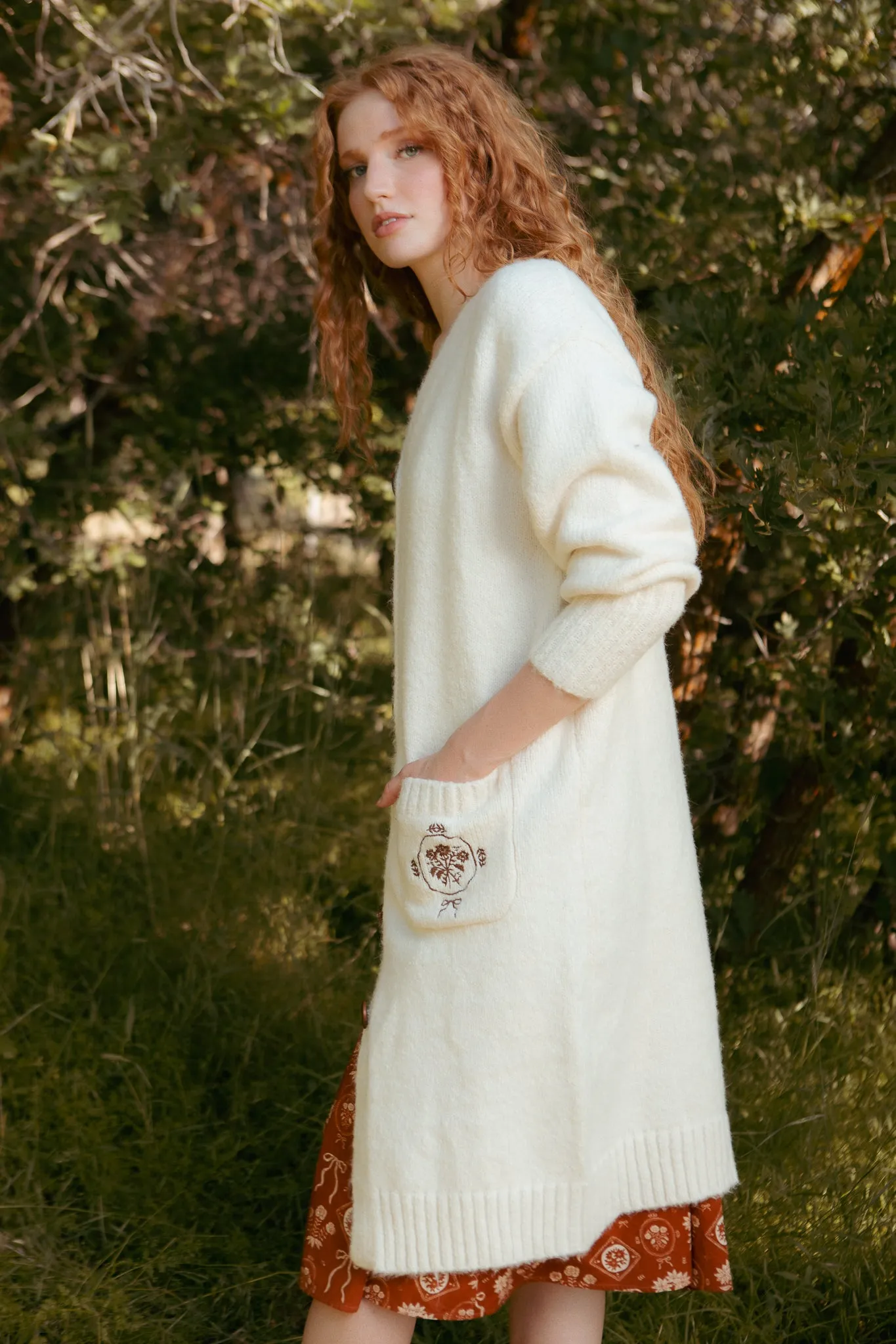 Teresa Cardigan in Cream sold by Ivy City Co product image thumbnail 4