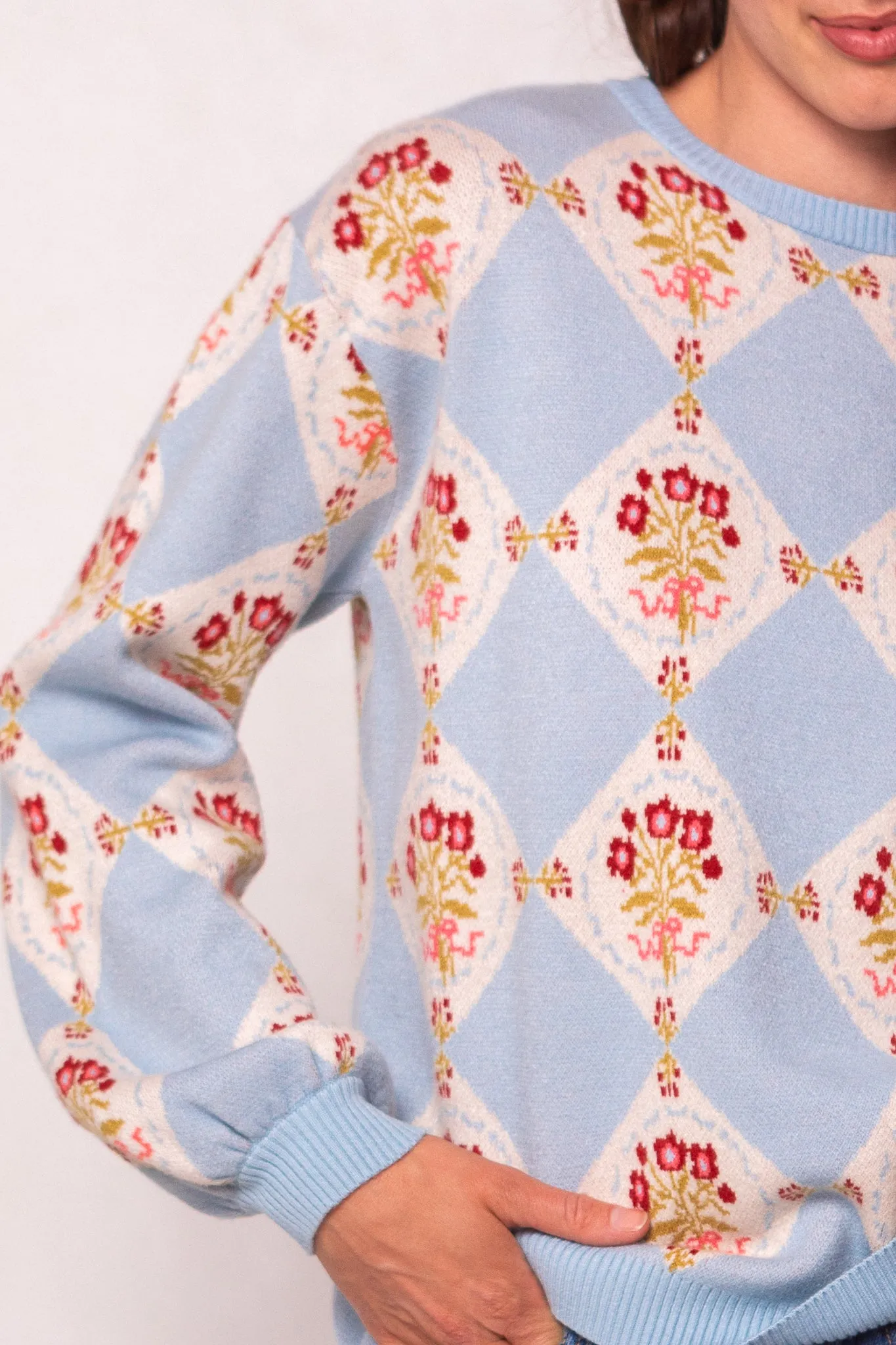 Vivienne Sweater in Mosaic Bloom sold by Ivy City Co product image thumbnail 2