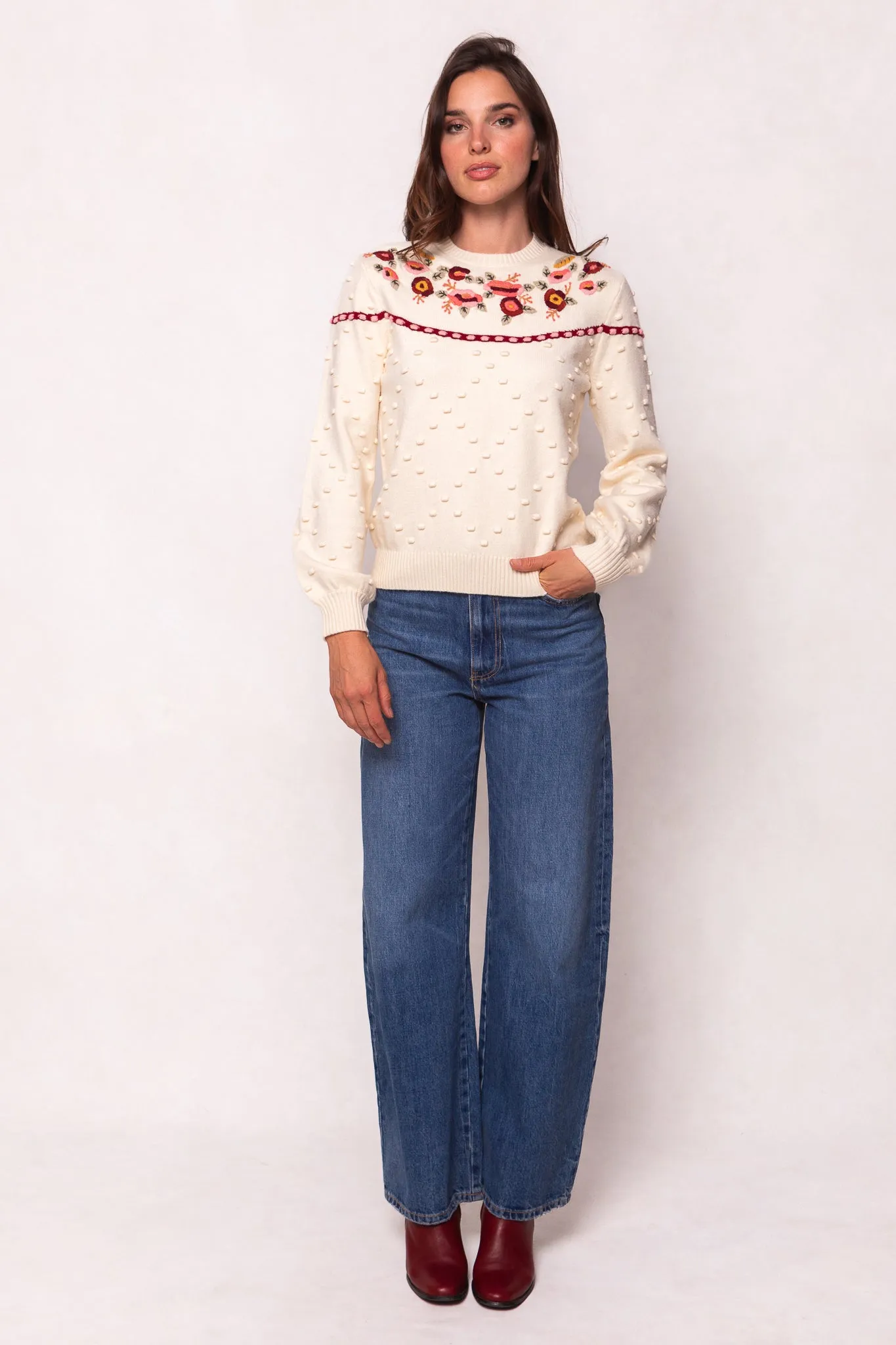 Sylvie Sweater in Cream sold by Ivy City Co product image thumbnail 2
