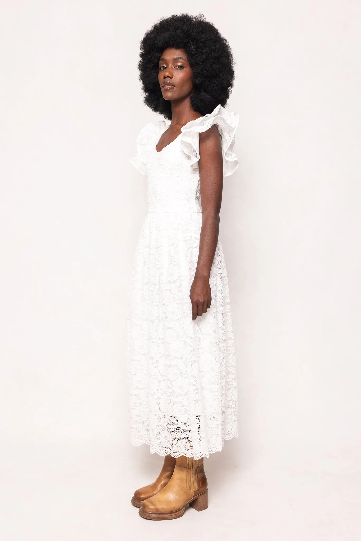 Hattie Dress in White Lace sold by Ivy City Co product image thumbnail 2
