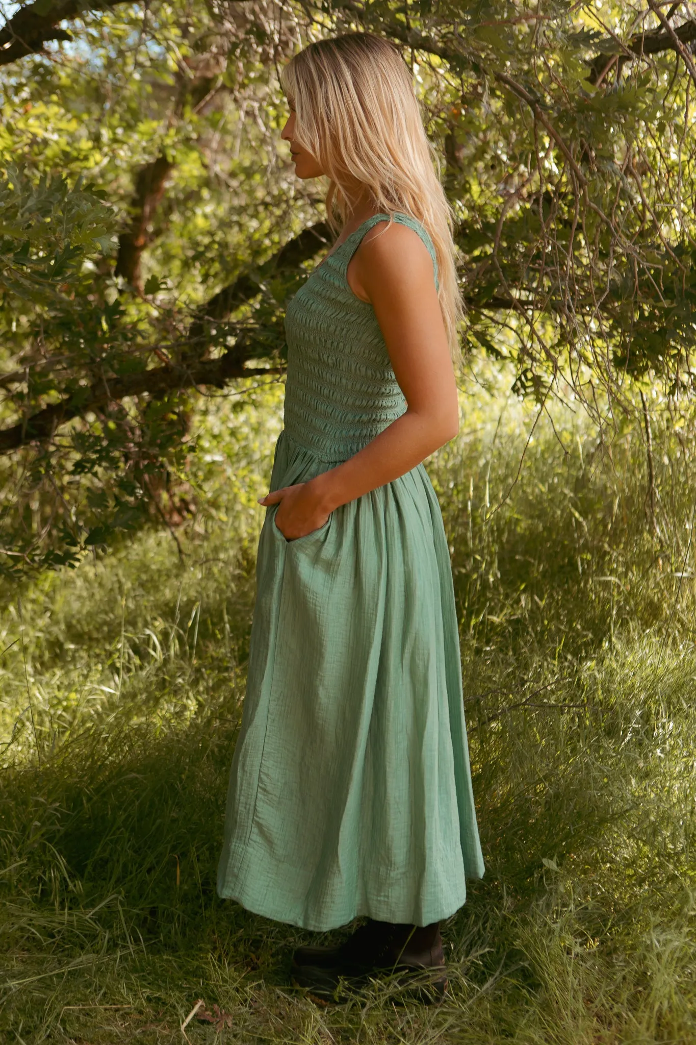 Marlow Dress in Green sold by Ivy City Co product image thumbnail 3