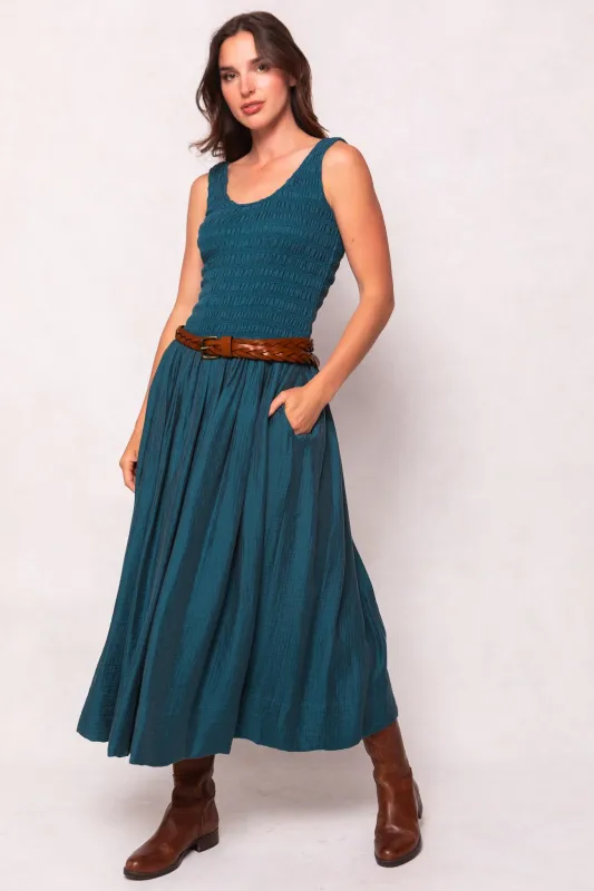 Marlow Dress in Teal sold by Ivy City Co