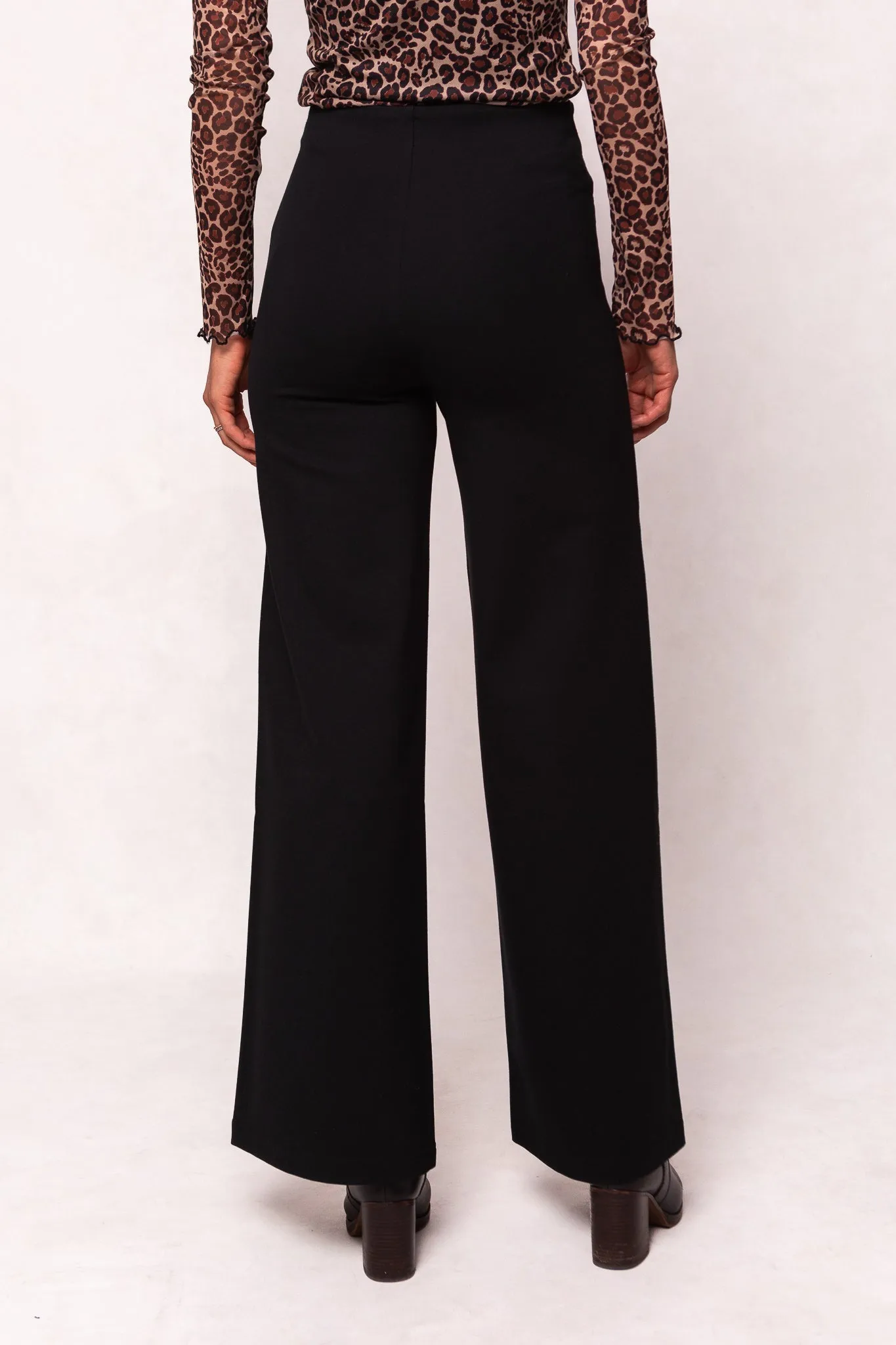 Alyssa Pop Ponte Pants in Black sold by Ivy City Co product image thumbnail 4
