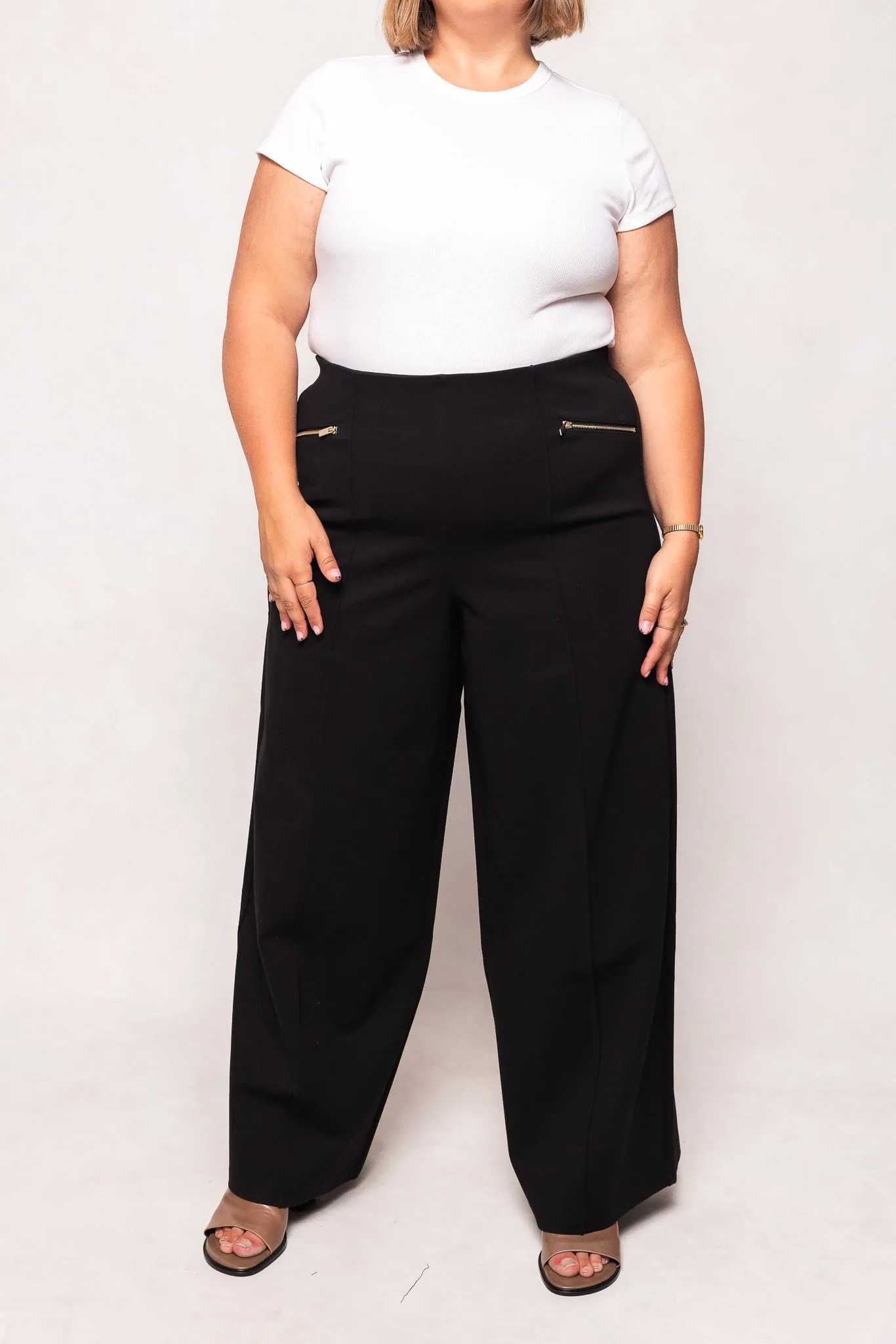 Alyssa Pop Ponte Pants in Black sold by Ivy City Co product image thumbnail 5