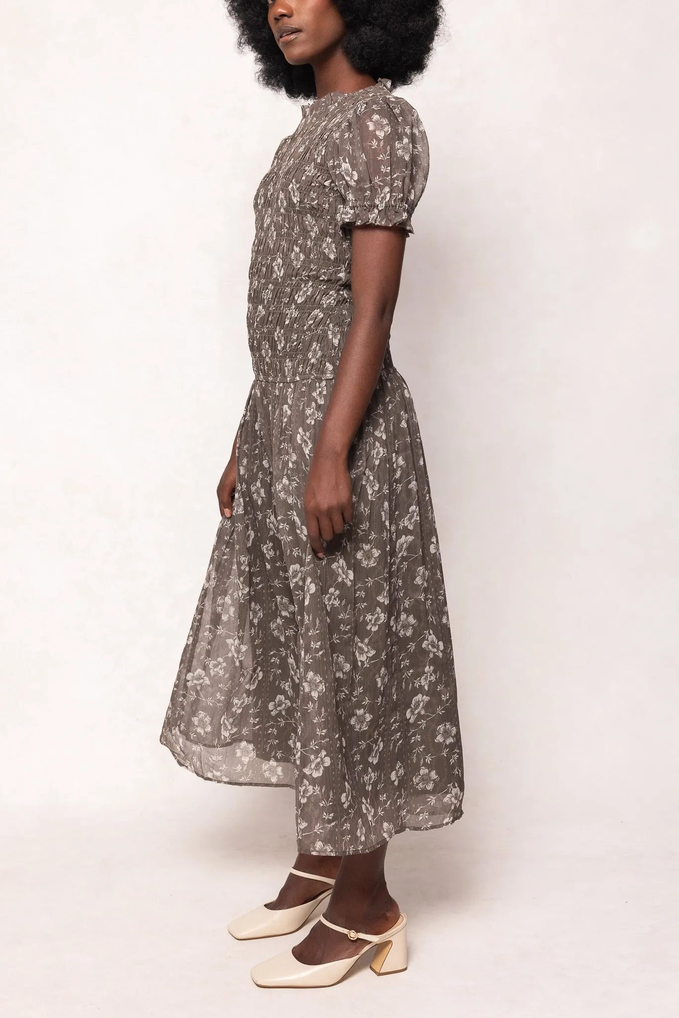 Jennifer Dress in Olive Blossom sold by Ivy City Co product image thumbnail 4